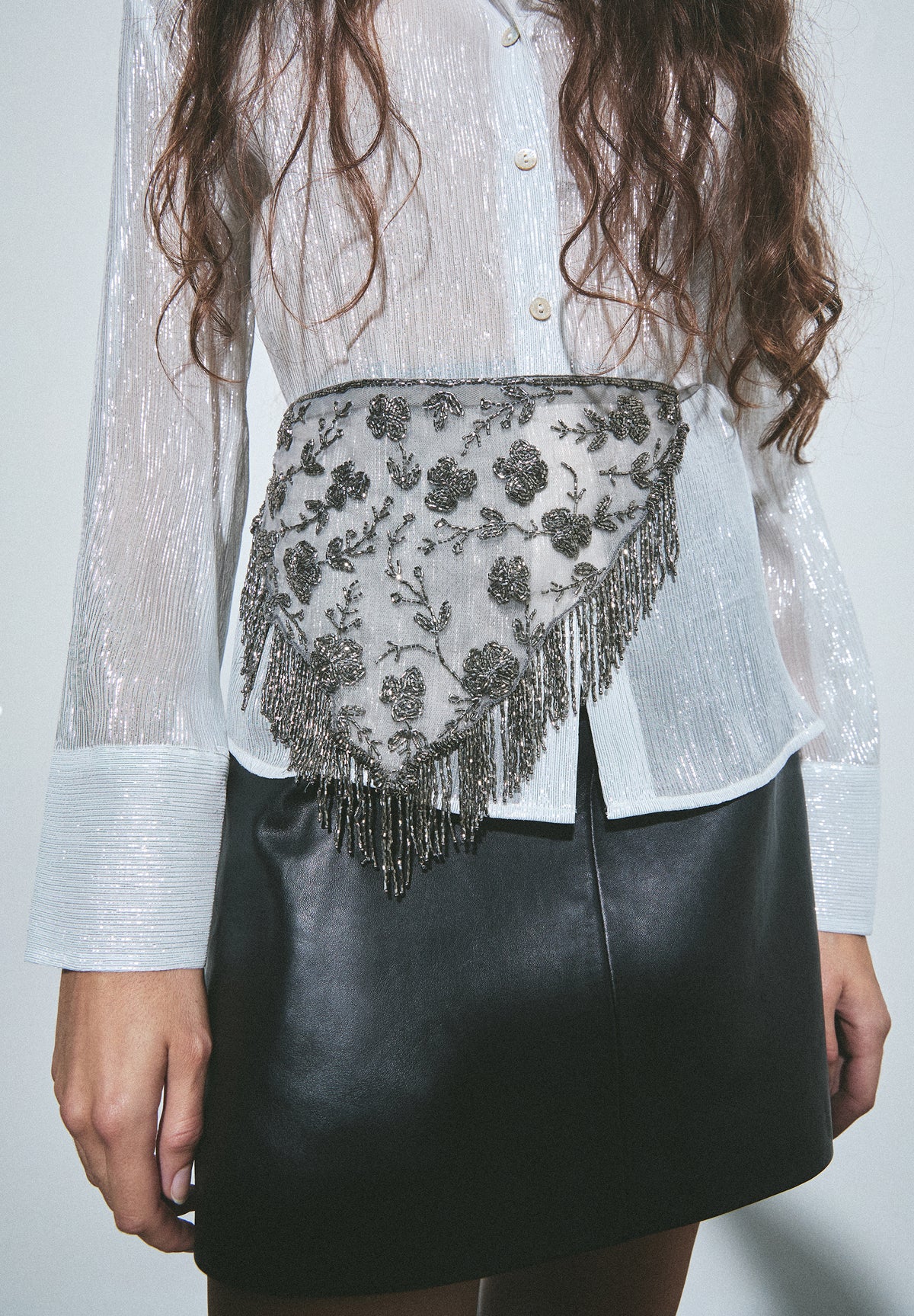 CHEMISE EN SOIE LUREX
