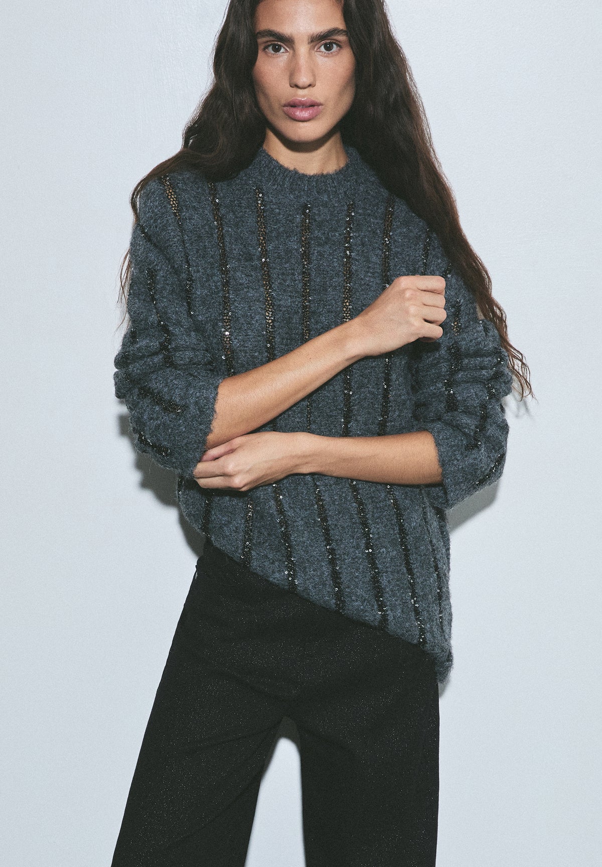 PULL PAILLETTES RAYURES