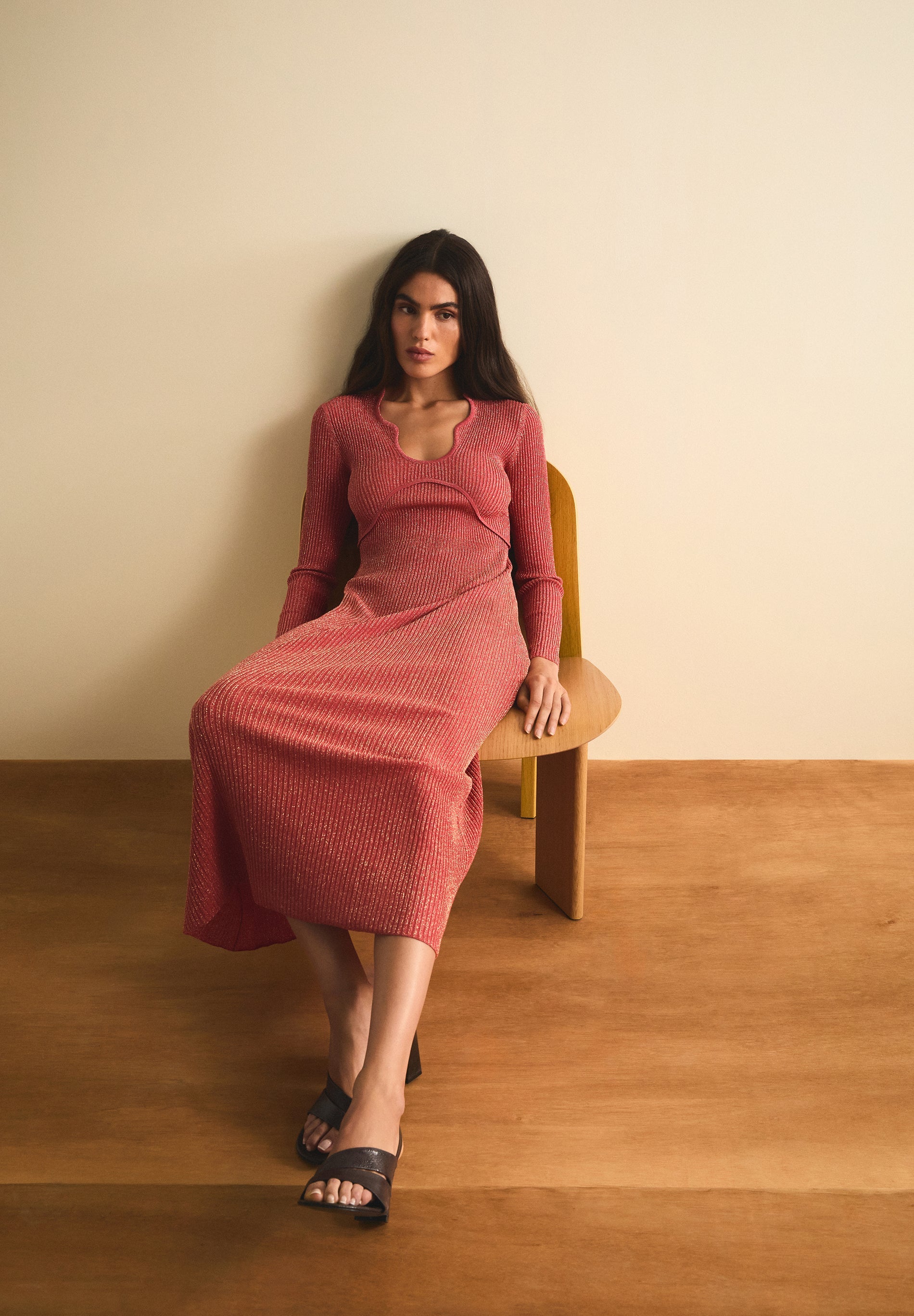 STRICKKLEID MIT LUREX
