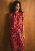 GERAFFTES TOP MIT BLUMENPRINT