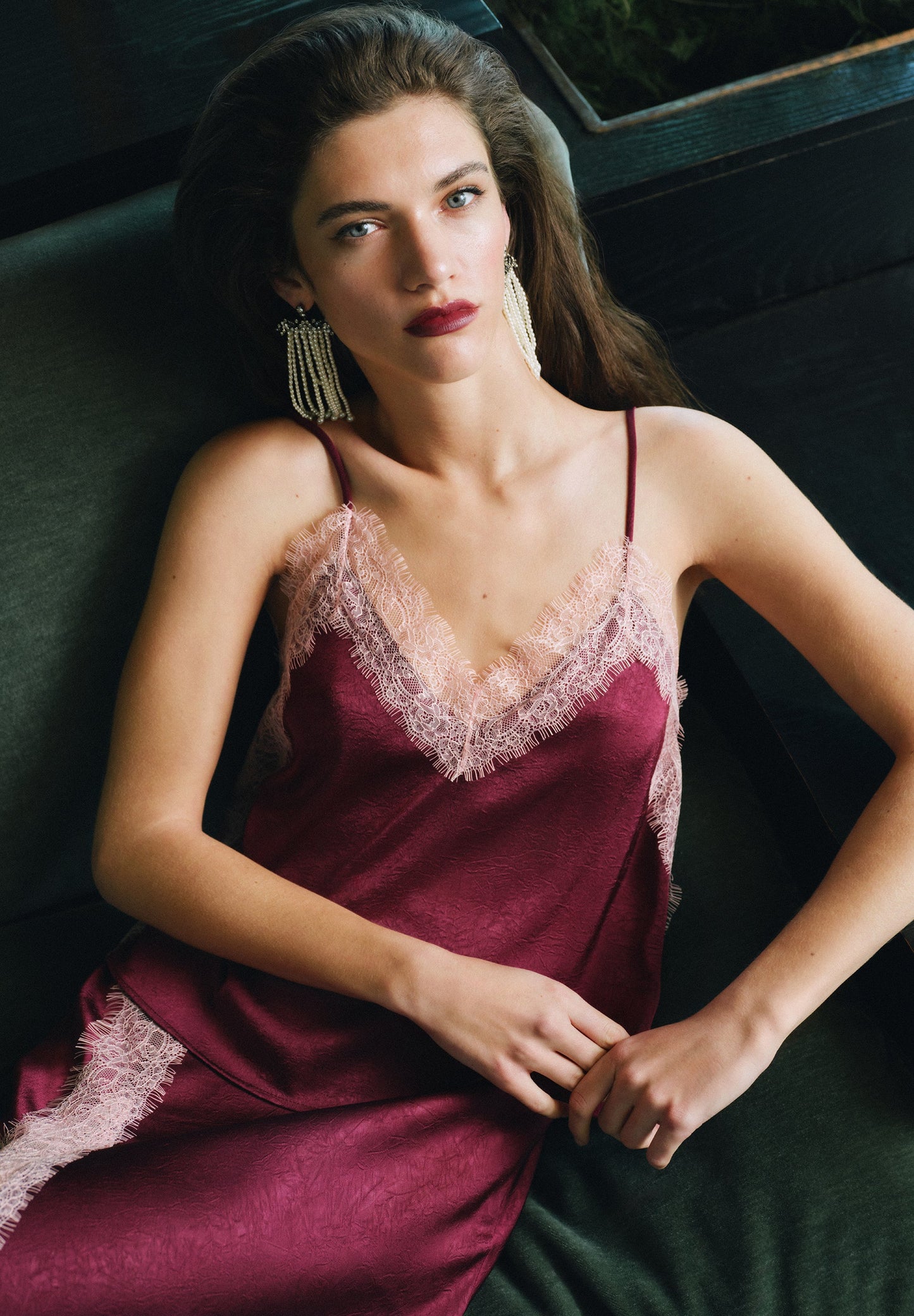 TOP SATINATO PIZZO