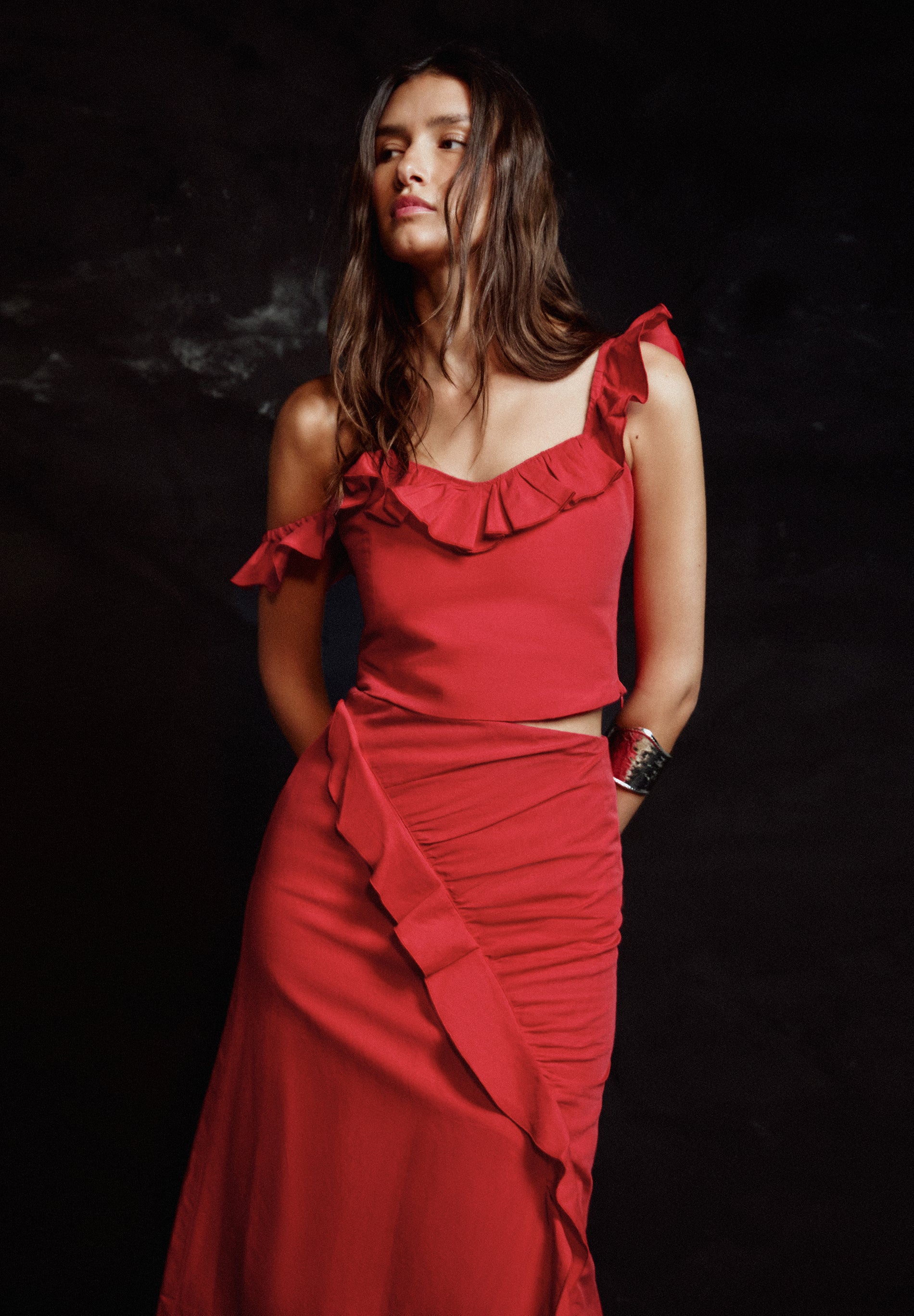 SCLINEN RUFFLE SKIRT