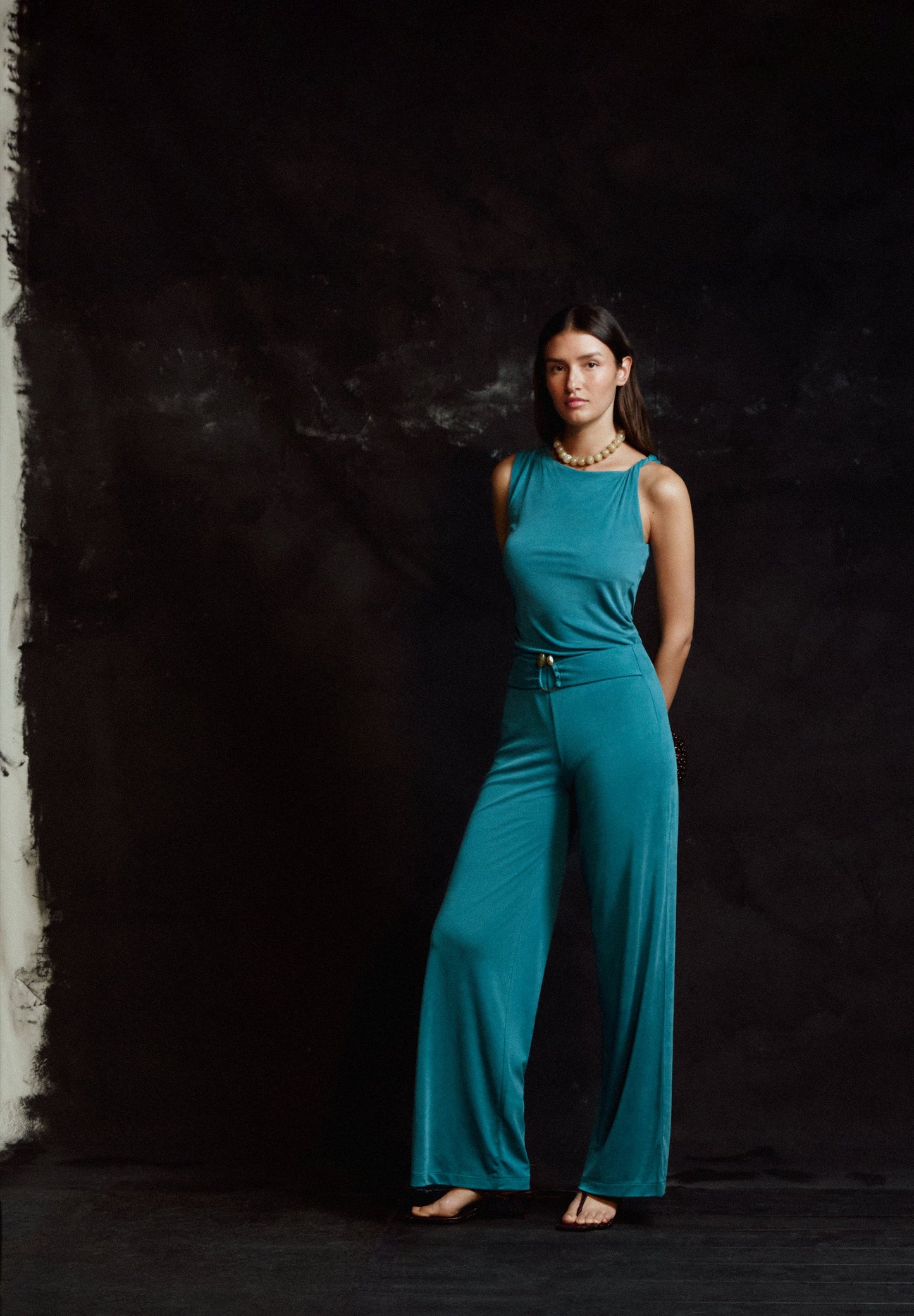 FLOWING TROUSERS WITH BELT