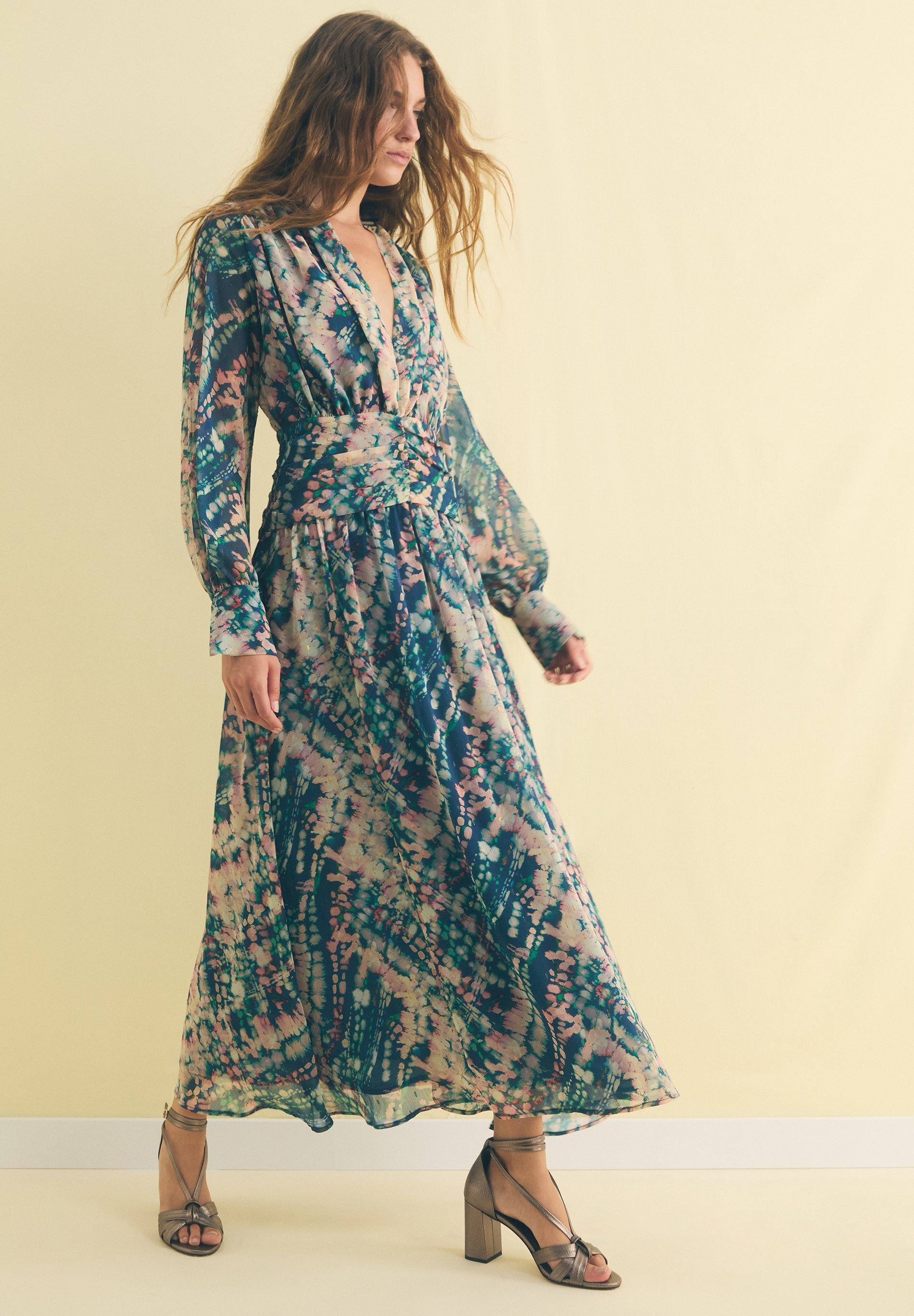 ROBE IMPRIMÉE TAILLE DRAPÉE