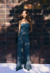 JACQUARD-JUMPSUIT MIT TRÄGERLOSEM AUSSCHNITT