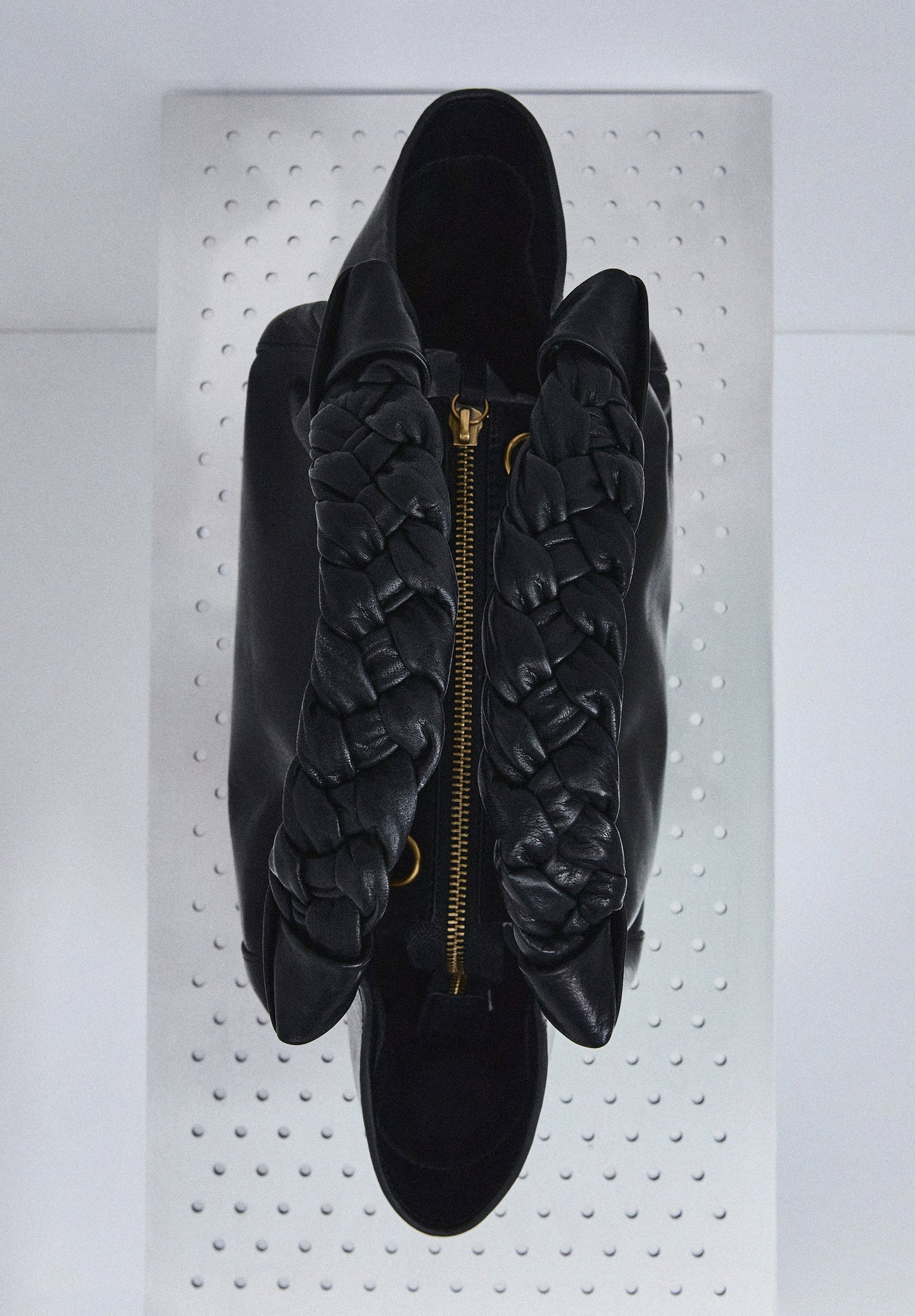 MINI-SAC CUIR POIGNÉE TRESSÉE