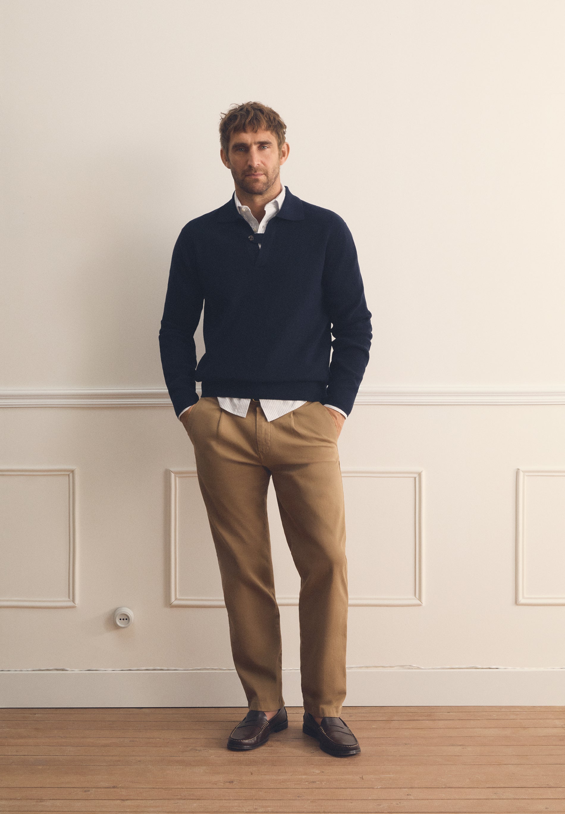 PULLOVER MIT TRIKOT-KRAGEN