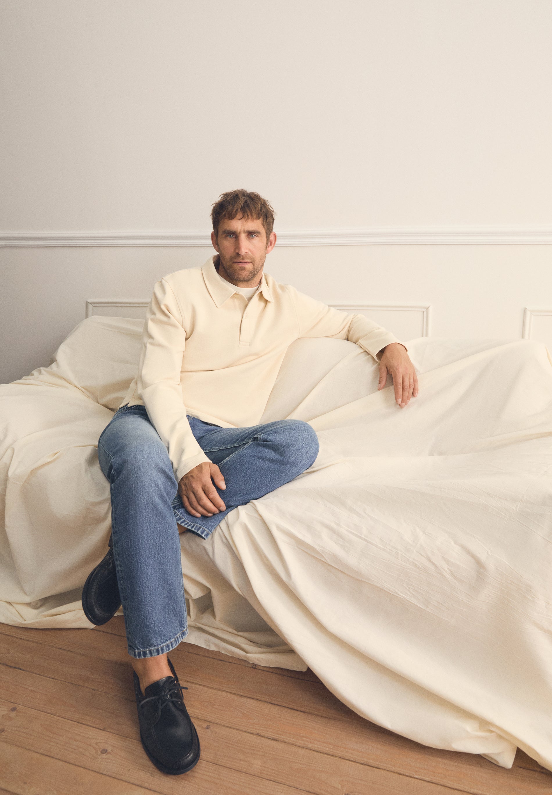 SWEATSHIRT MIT POLOKRAGEN