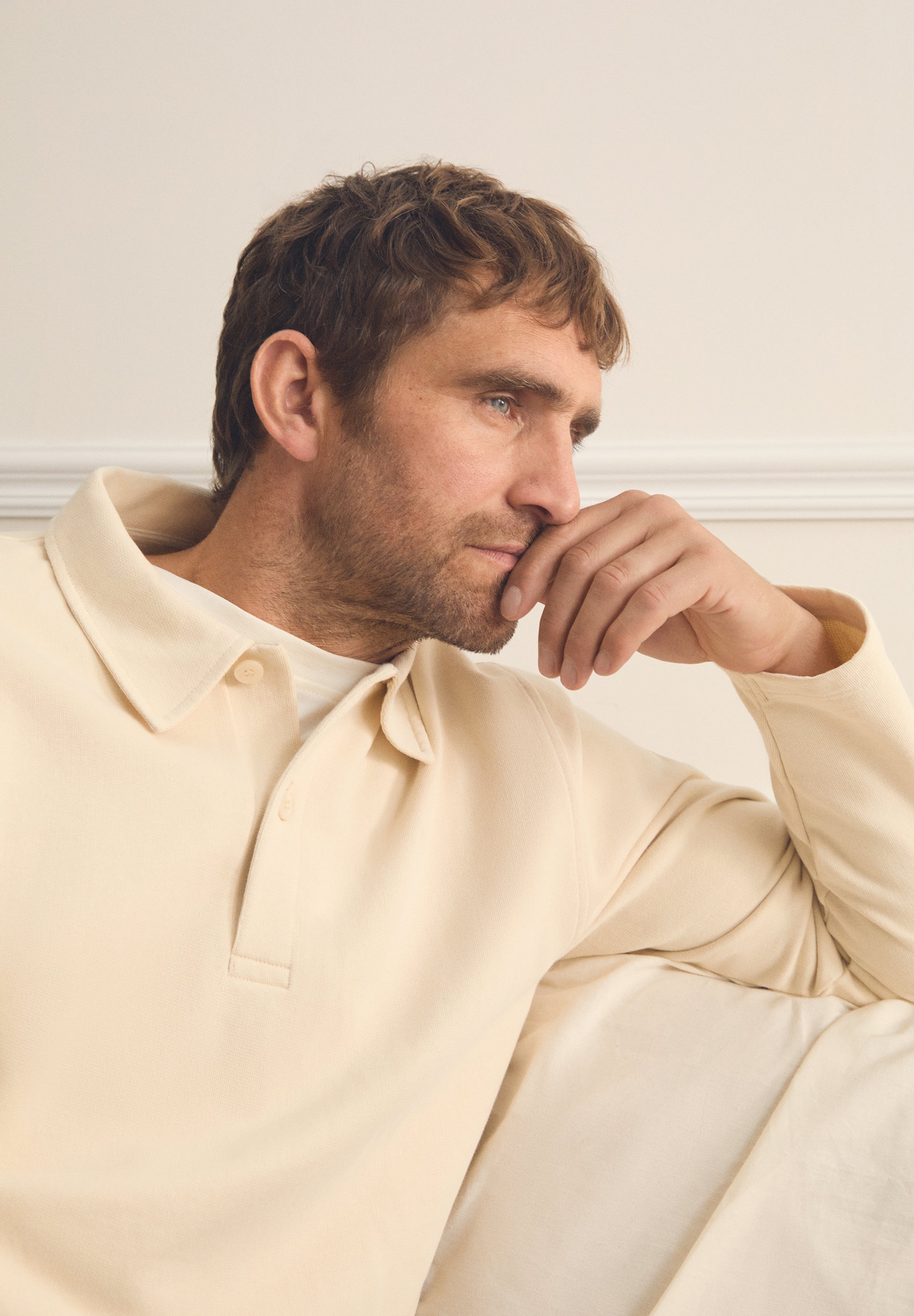 SWEATSHIRT MIT POLOKRAGEN