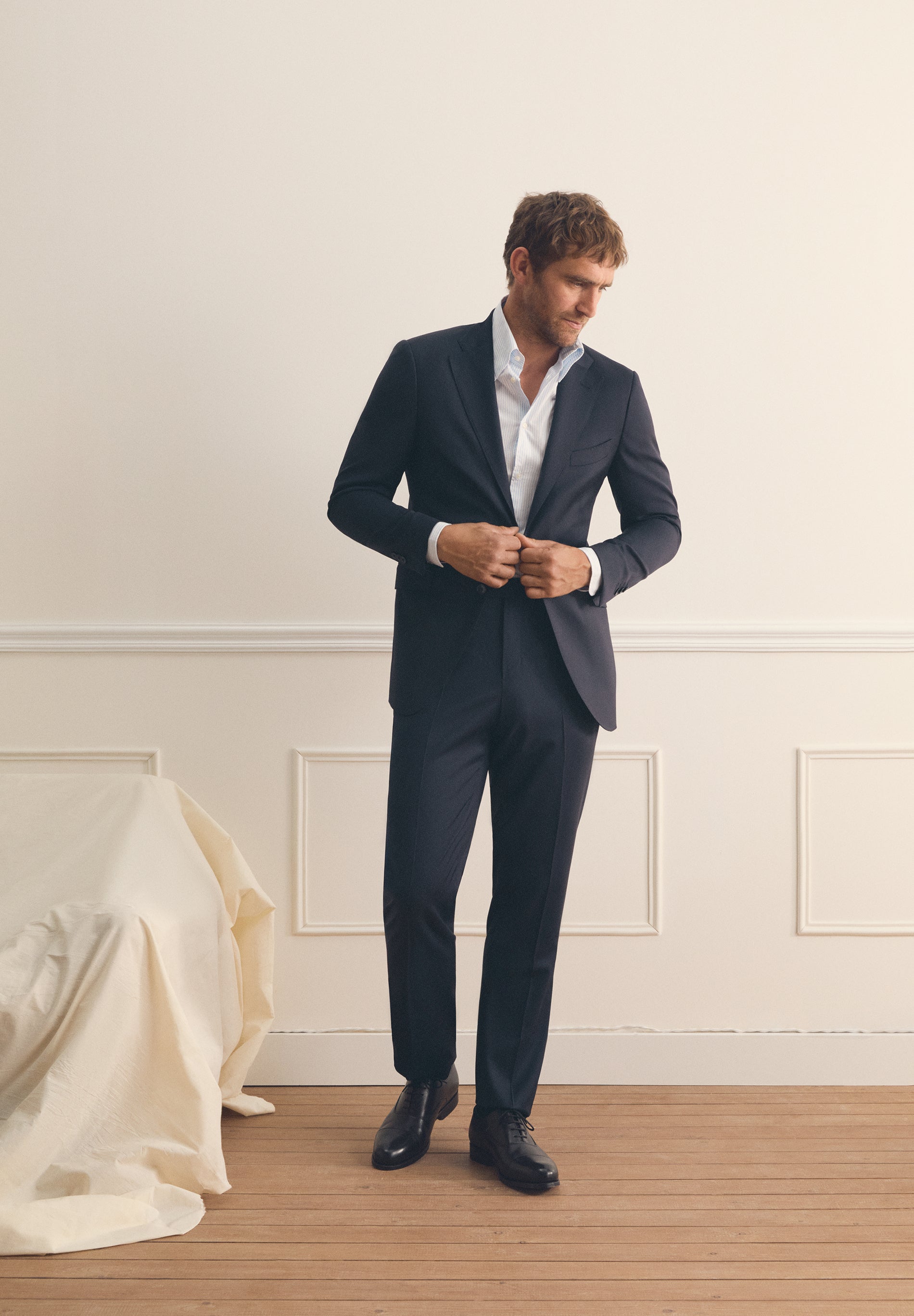 MARZOTTO COLD WOOL SUIT TROUSERS