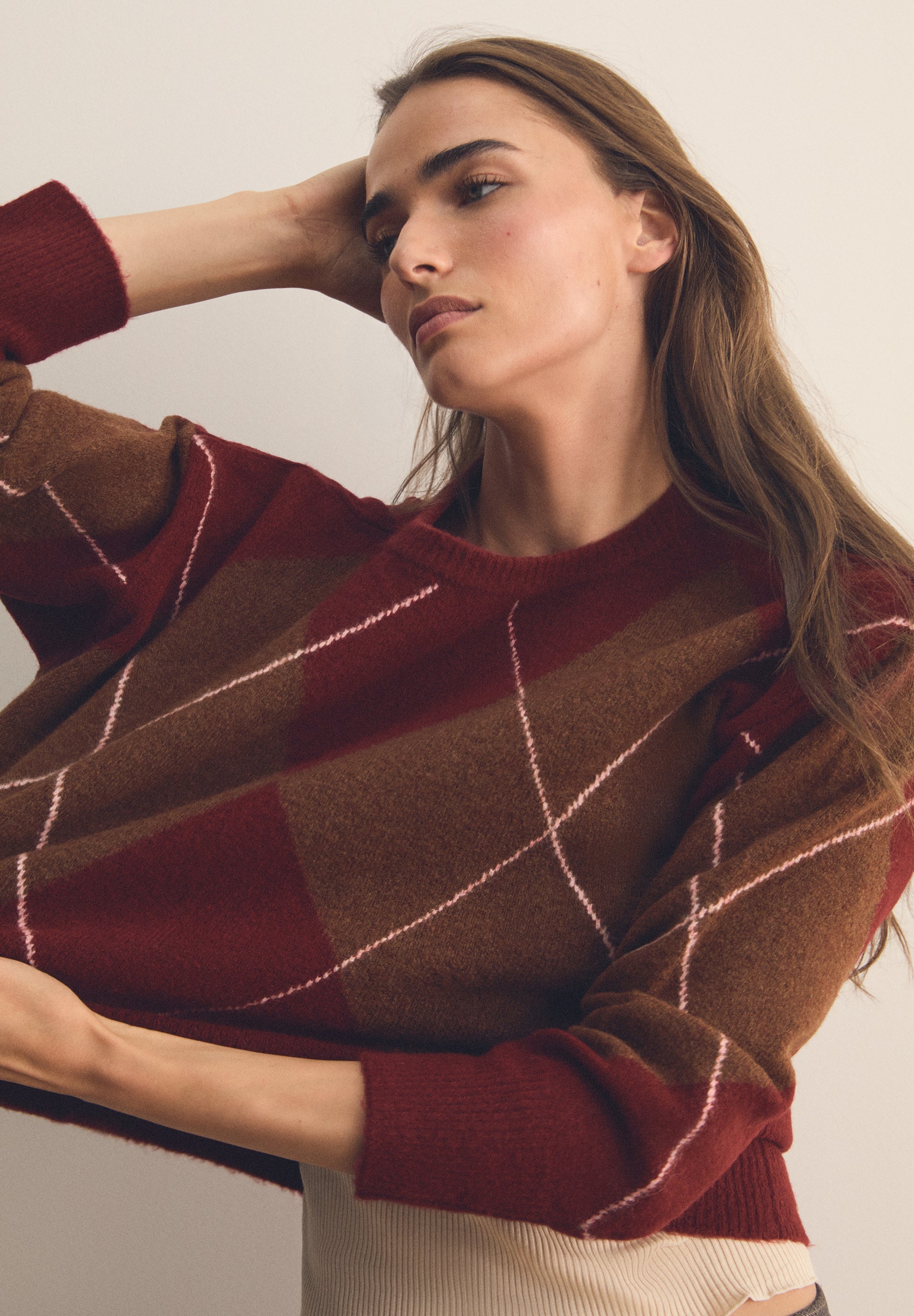 MAGLIA IN LANA ROMBI