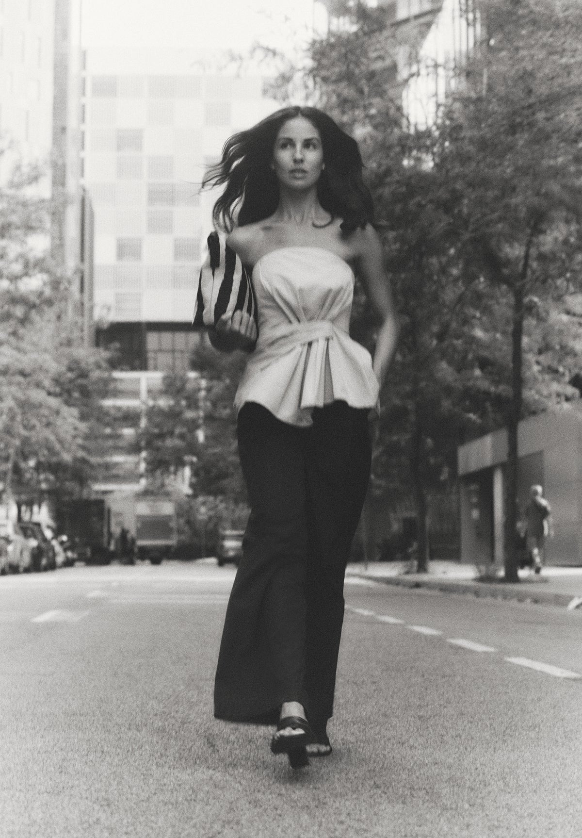 WIDE-LEG-HOSE MIT HOHEM BUND