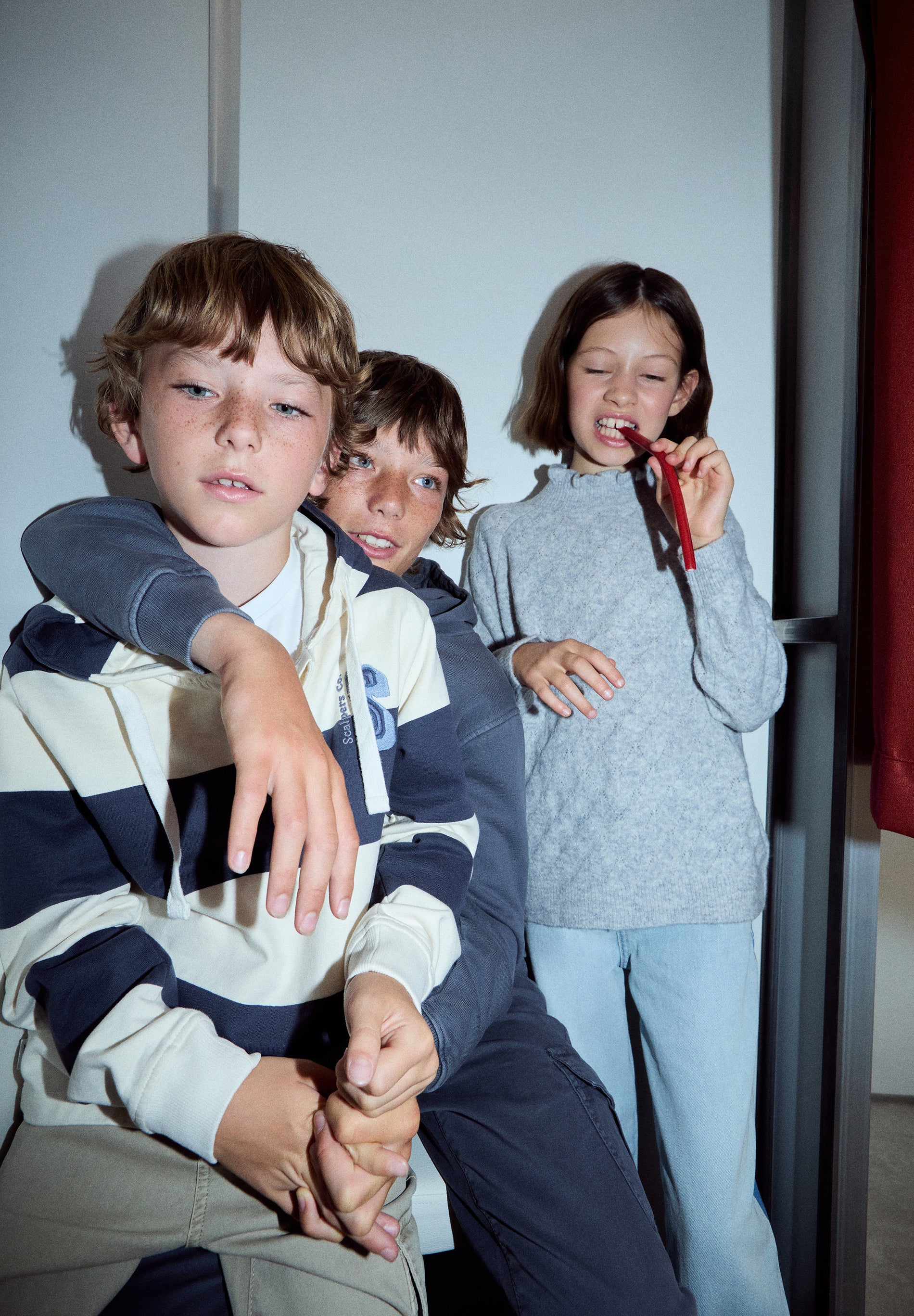 SCSTRIPESSKULLHOODIE KIDS