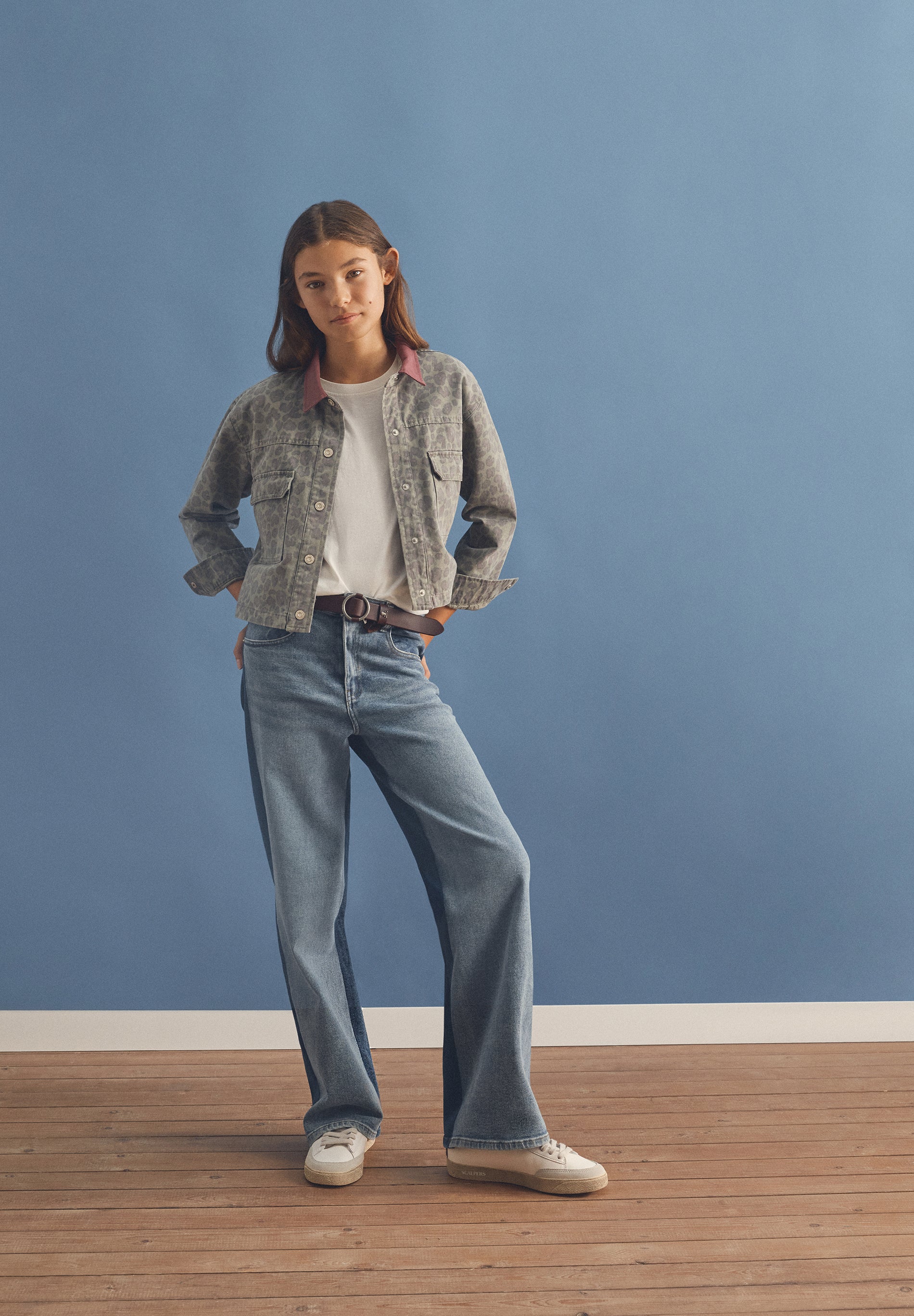 DENIM-JACKE MIT ANIMALPRINT