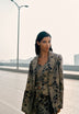 PRINTED LINEN BLAZER