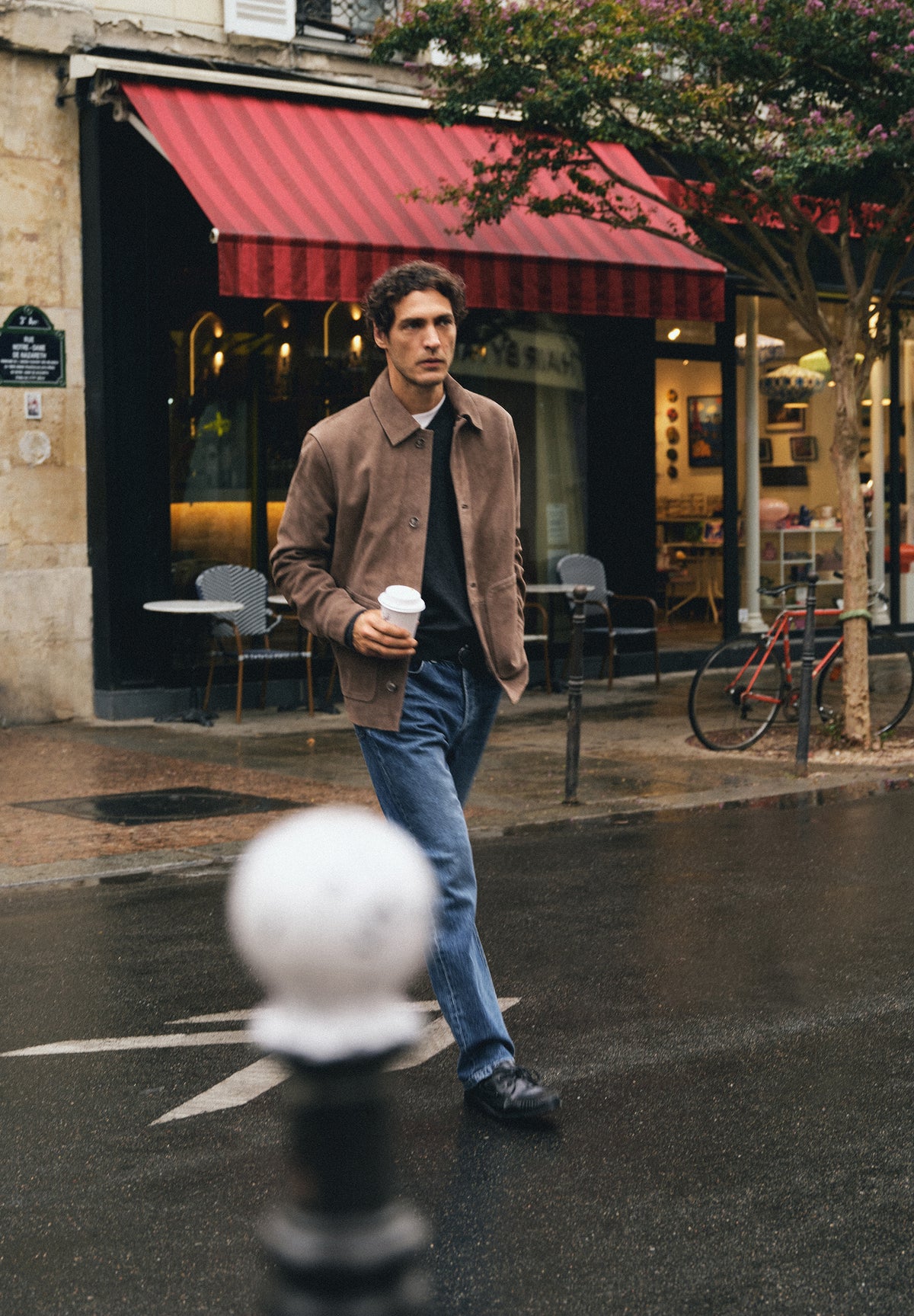 SUEDE JACKET WITH POCKETS