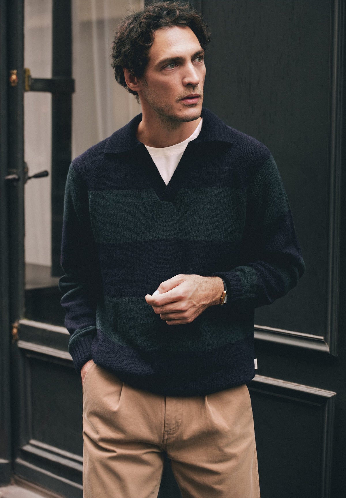 WOOL POLO SWEATER