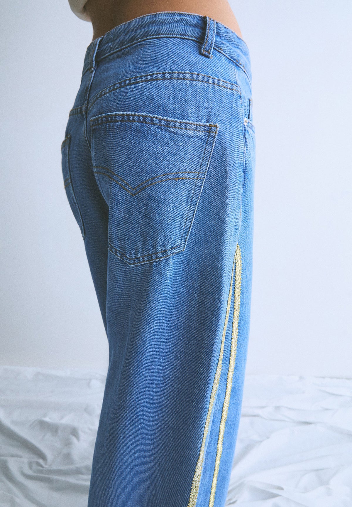 SCTAPETRIM DENIM PANT