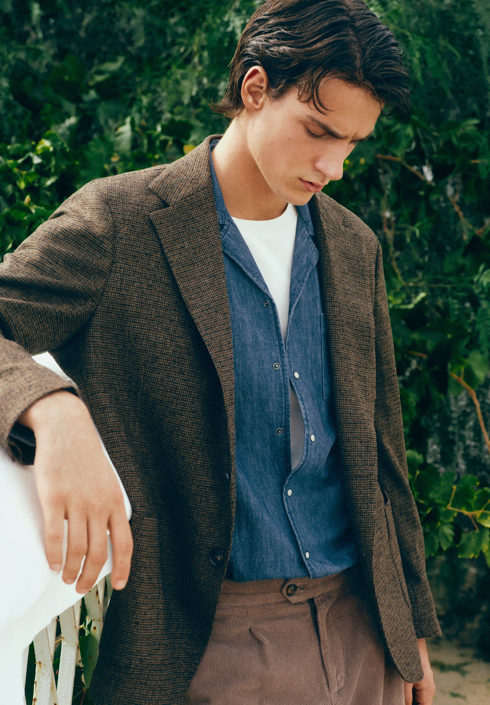 CHECKED WOOL BLAZER