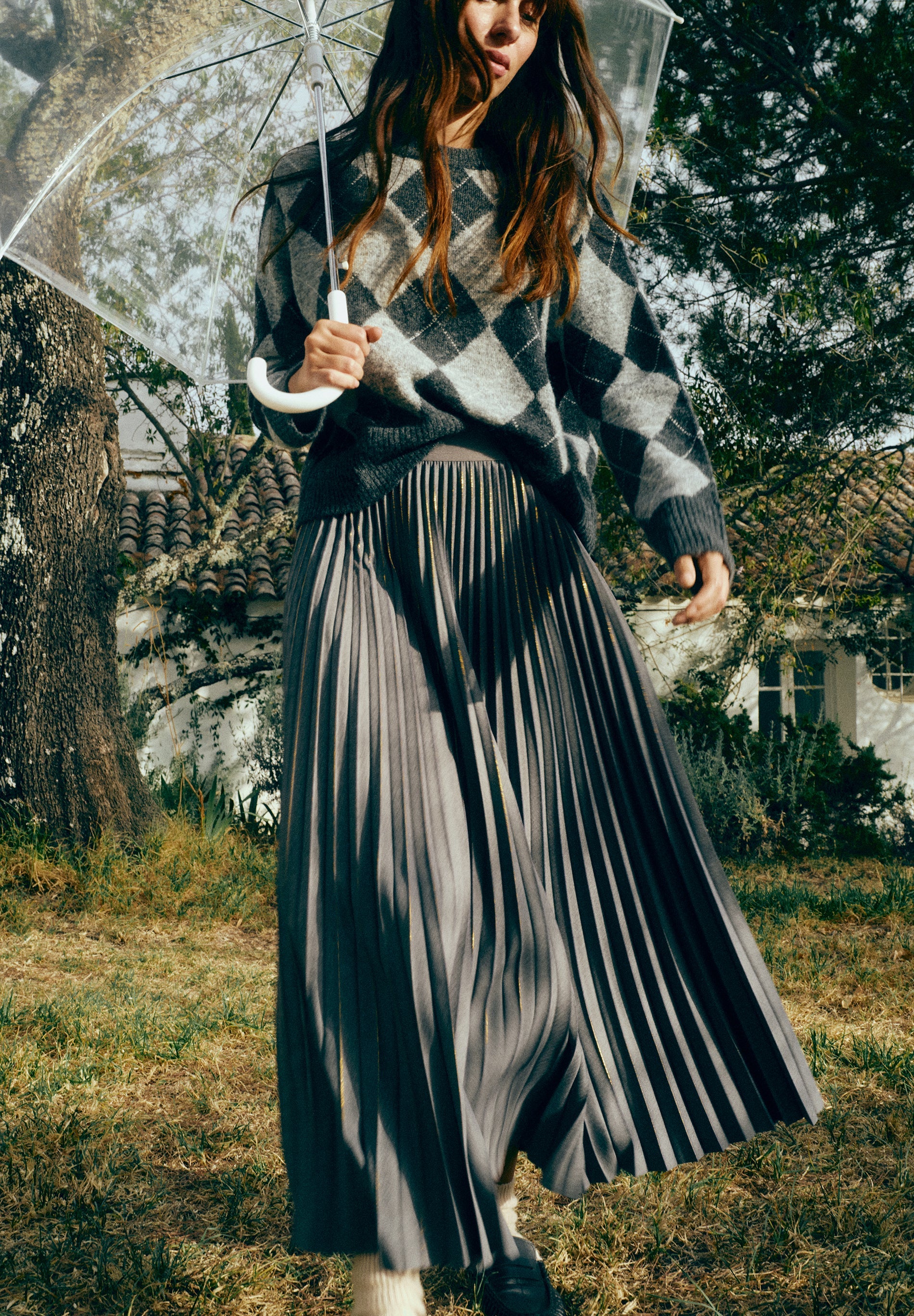 JUPE PLISSÉE DÉTAILS LUREX