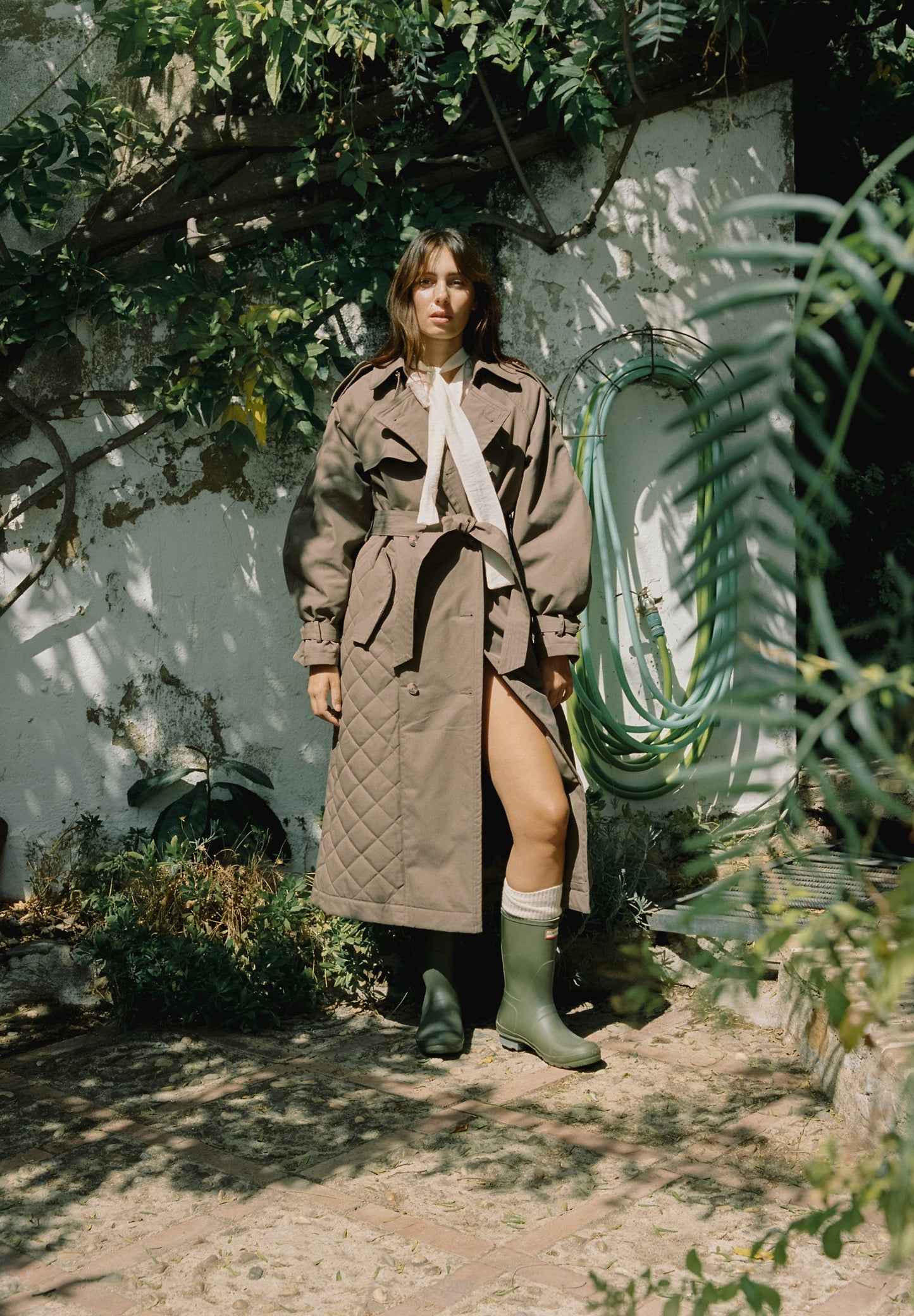 SCQUILTEDTRENCH COAT