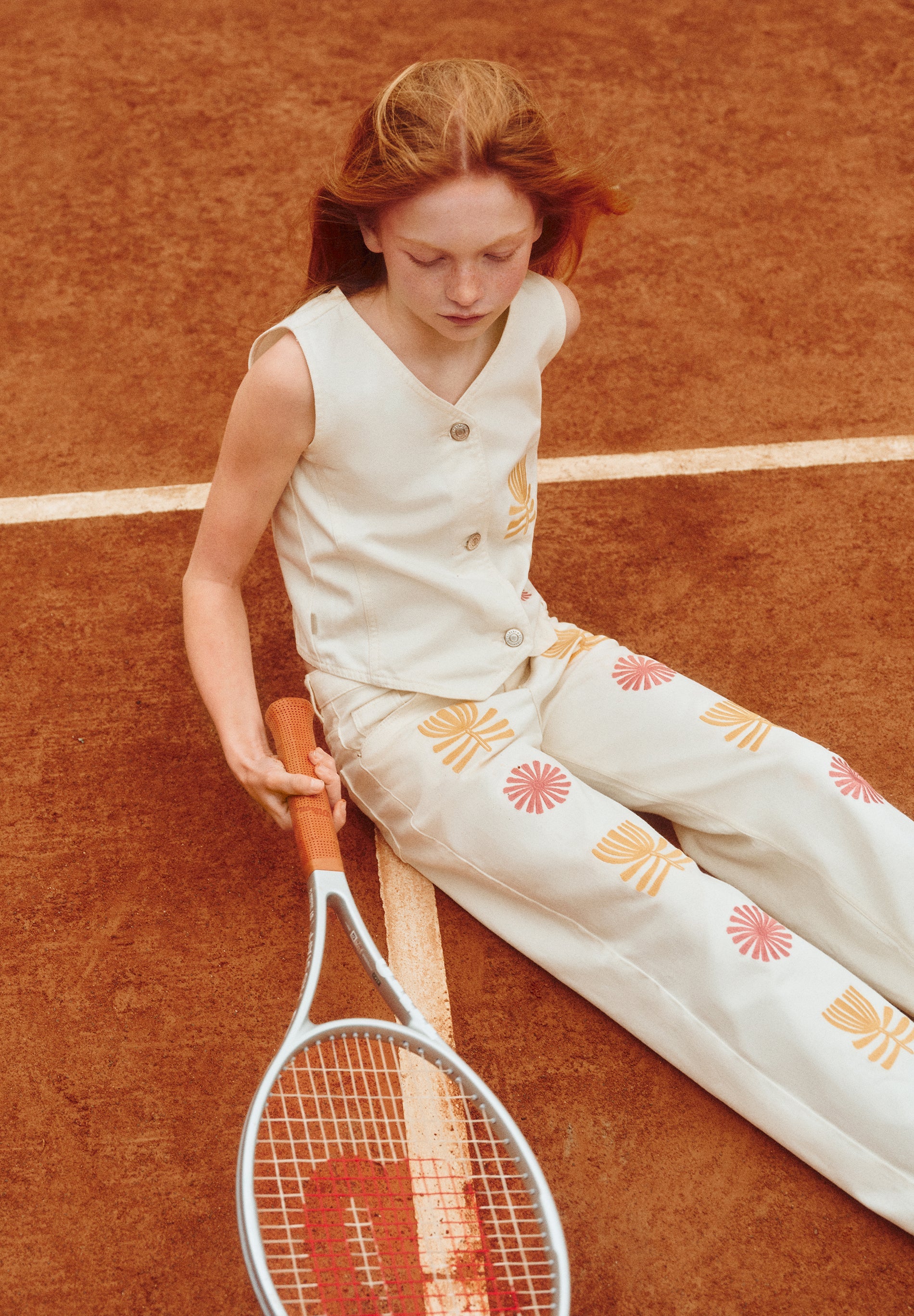 JUPE-CULOTTE JEAN BRODERIES