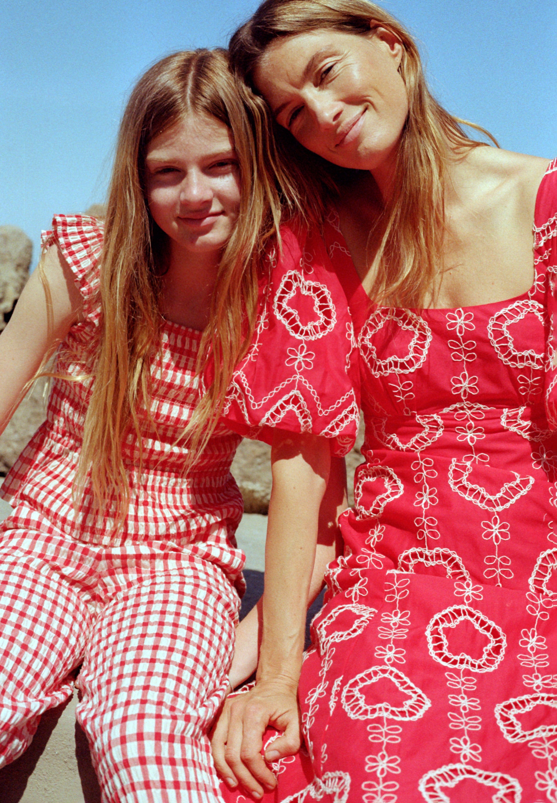 SMOCKED GINGHAM TOP