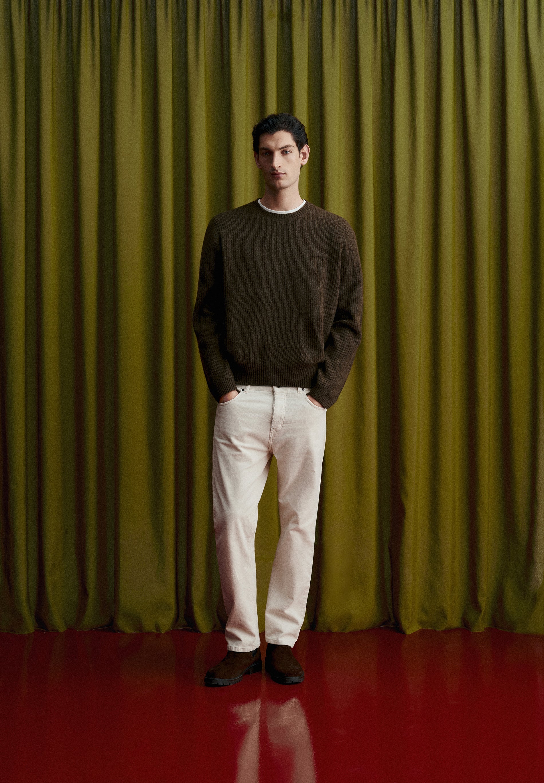 CROPPED CORDUROY TROUSERS