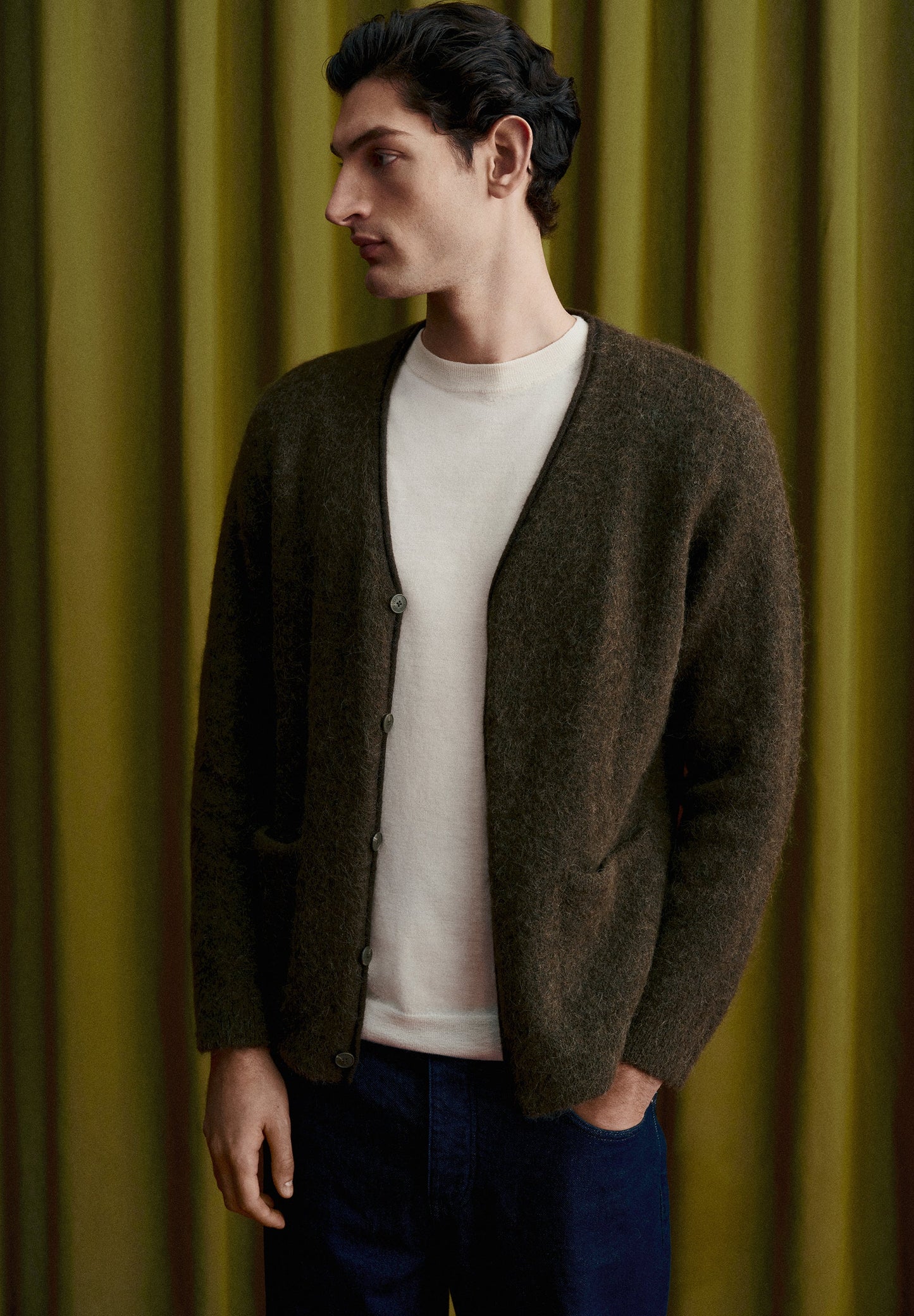 V-NECK ALPACA CARDIGAN