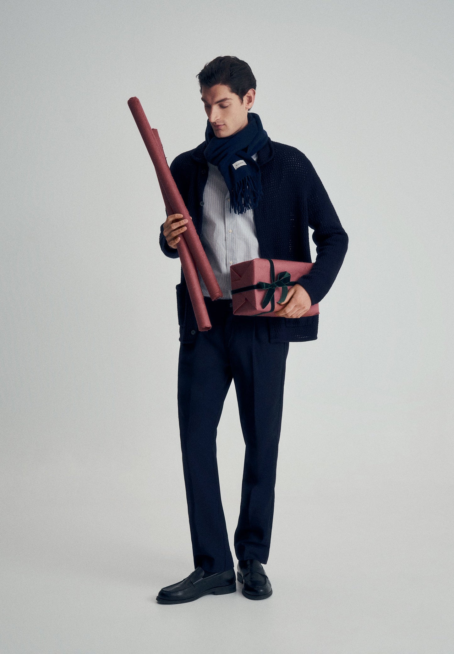 PANTALON PINCES MÉLANGE DE LAINE