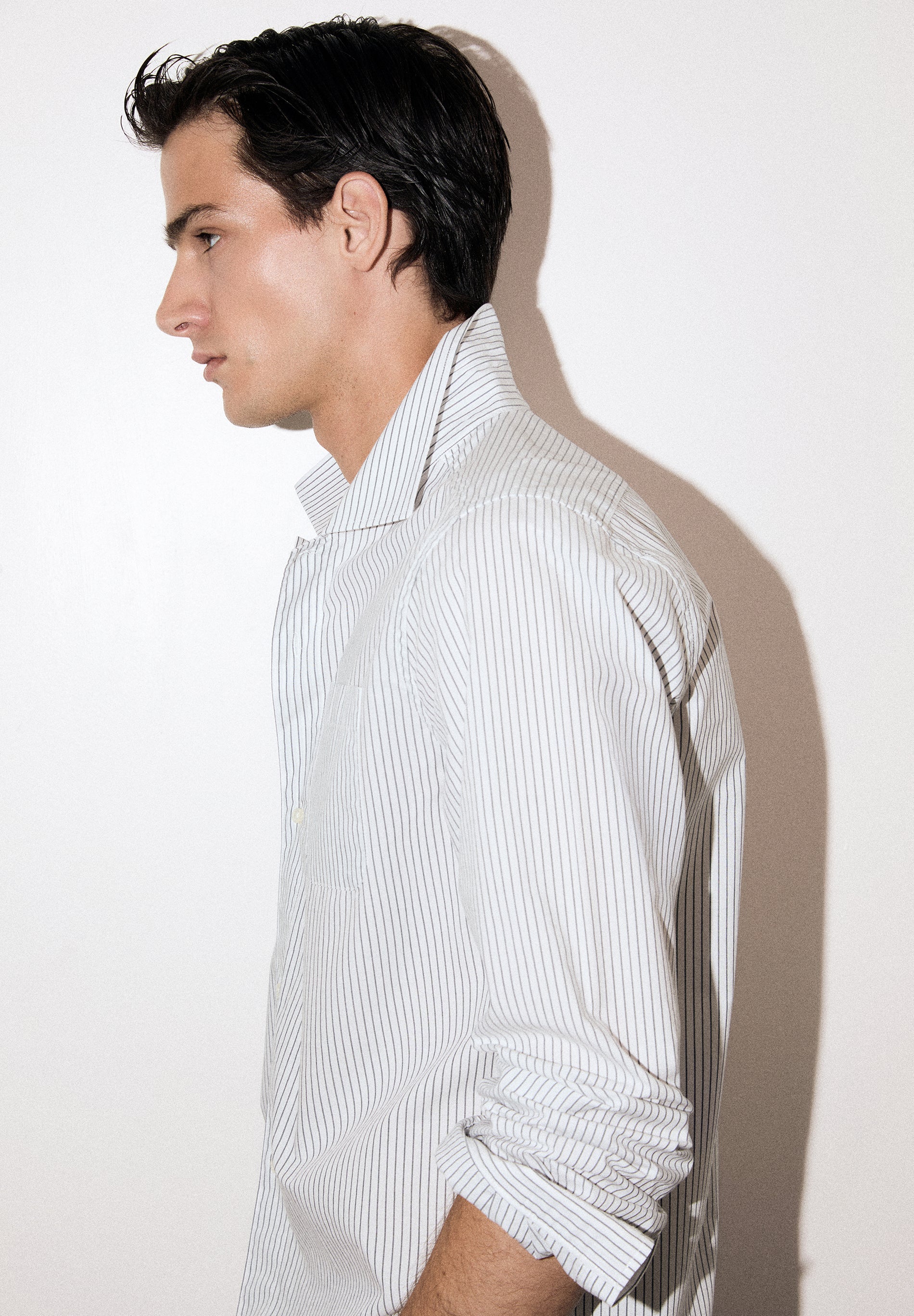 CHEMISE RAYÉE COUPE DROITE