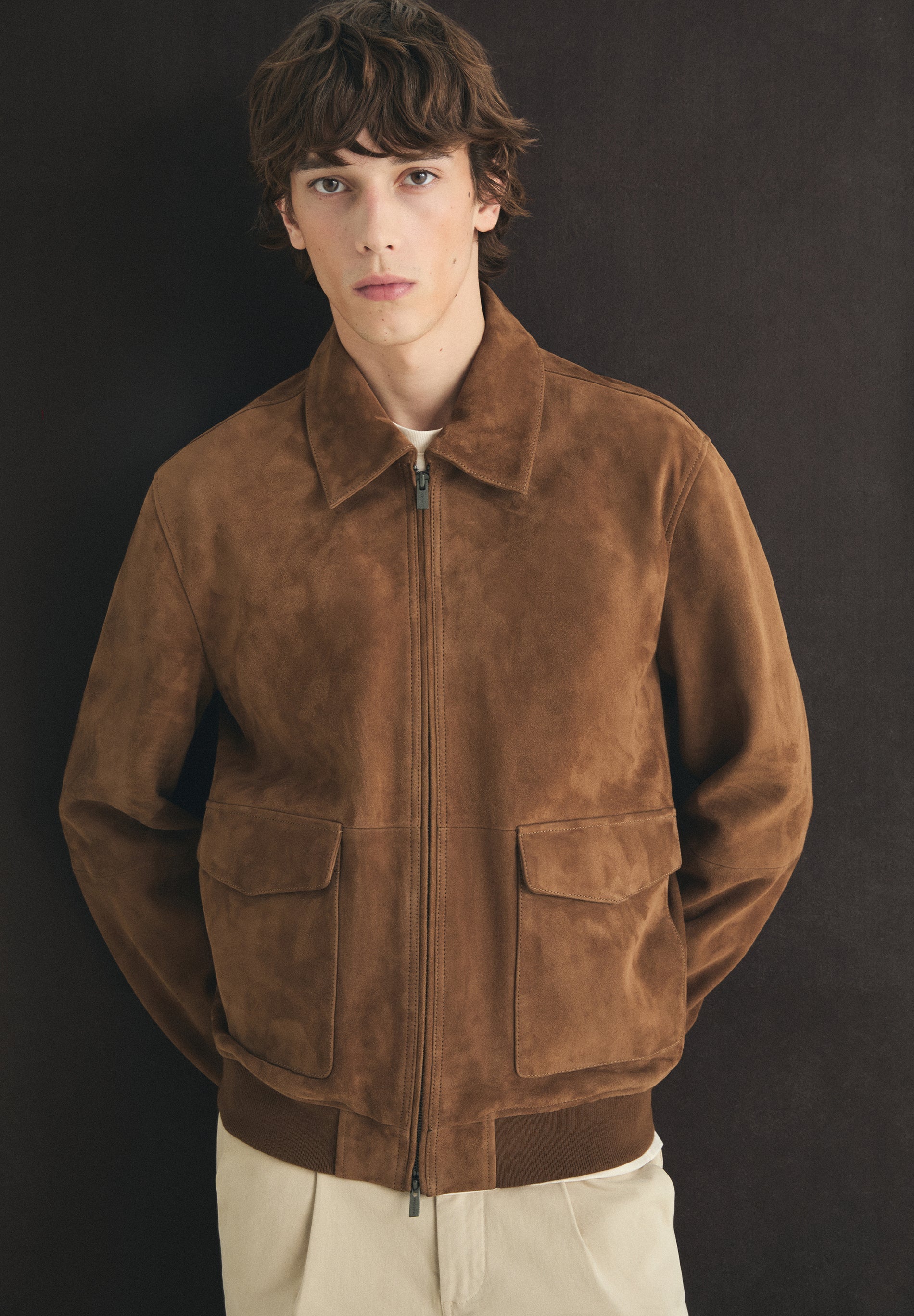 VESTE BOMBER EN DAIM