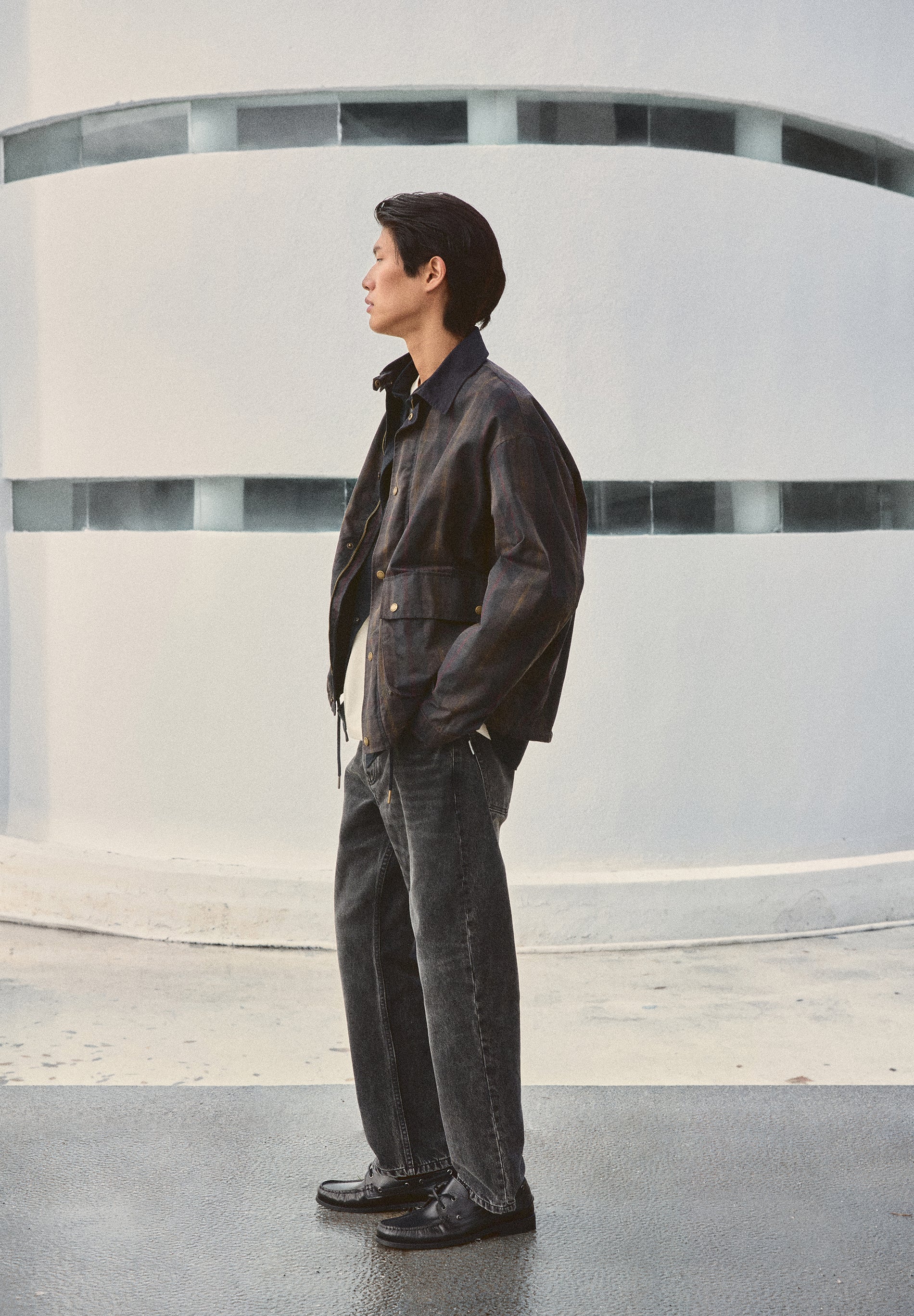 GIACCA CERATA QUADRI