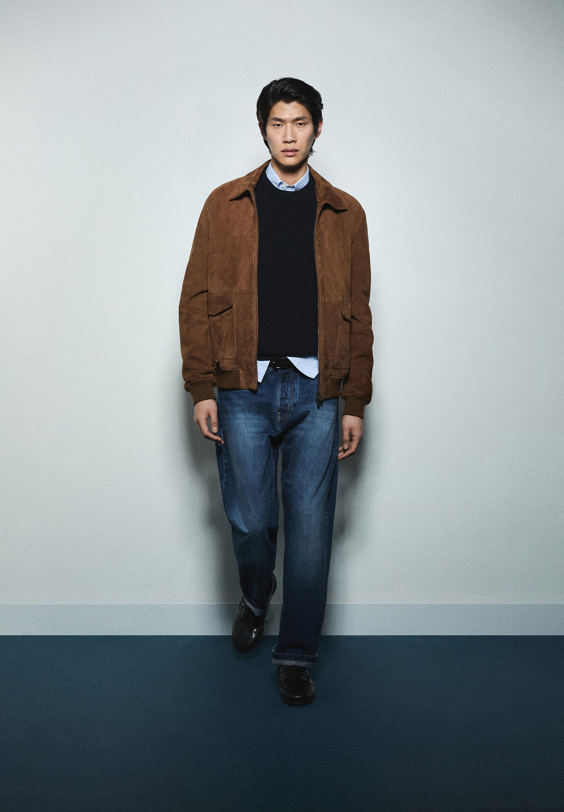 VESTE BOMBER EN DAIM