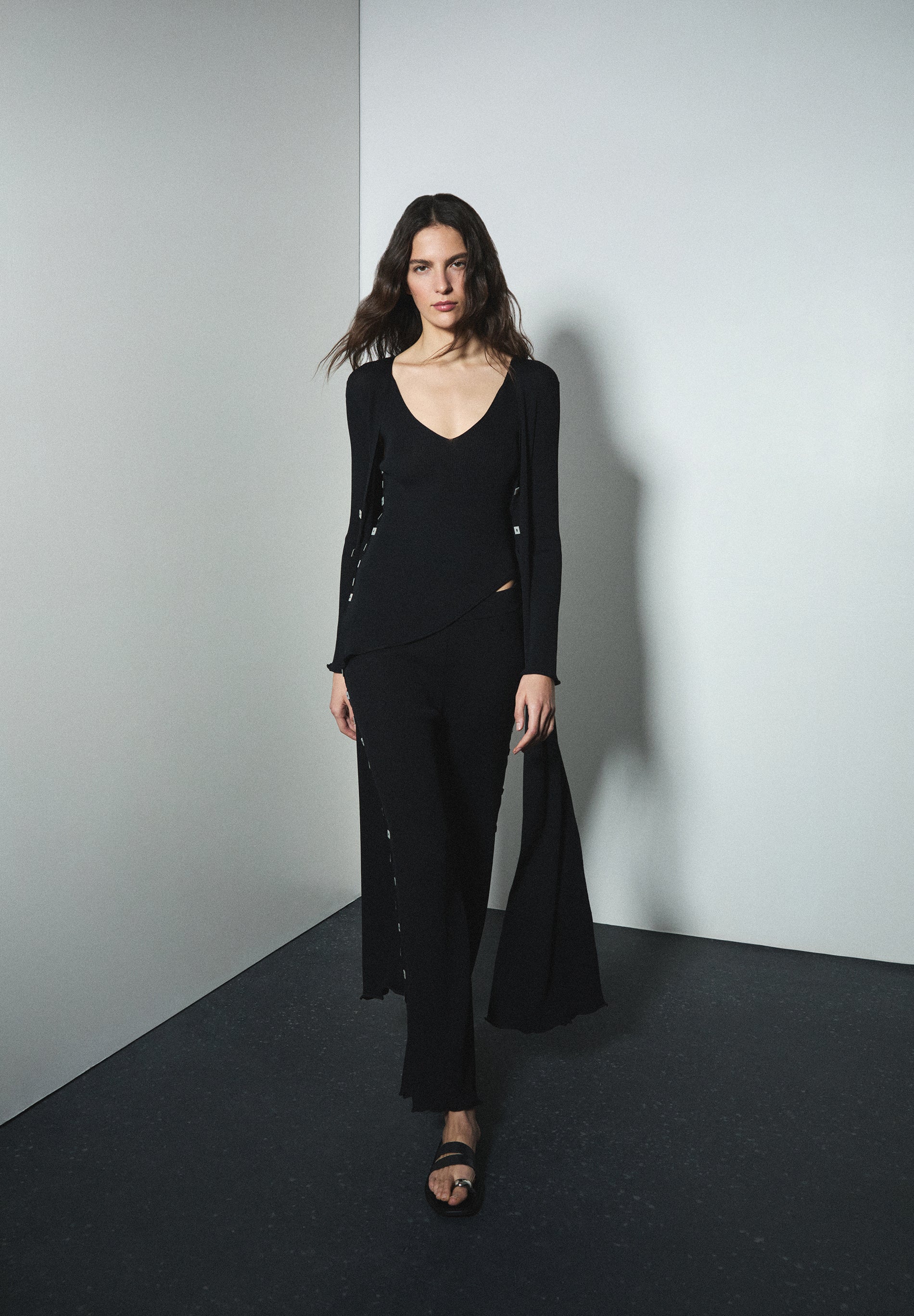 PANTALONI IN MAGLIA APPLICAZIONI LATERALI