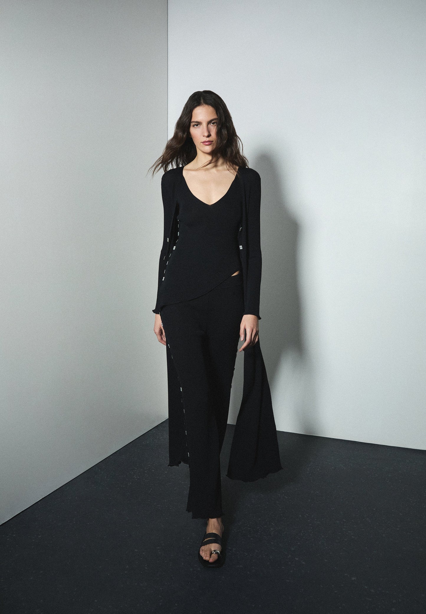 TRICOT BROEK MET APPLICATIES OPZIJ