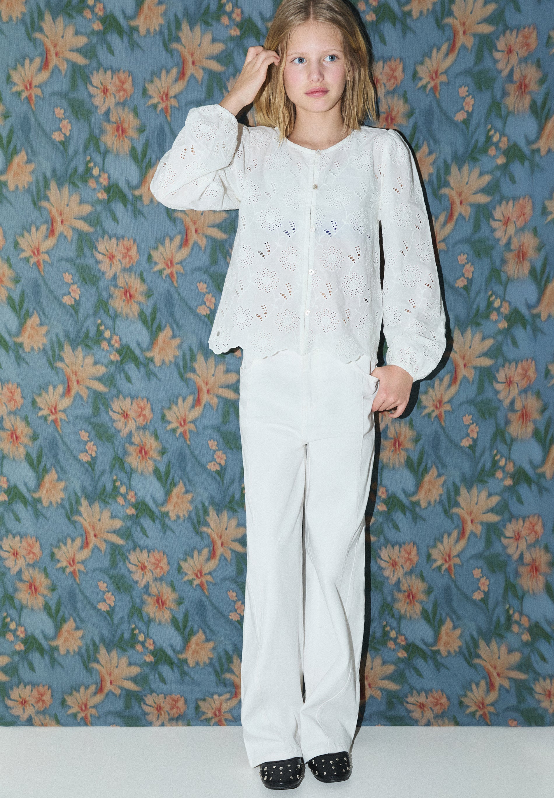 CHEMISIER AJOURÉE BOUTONS