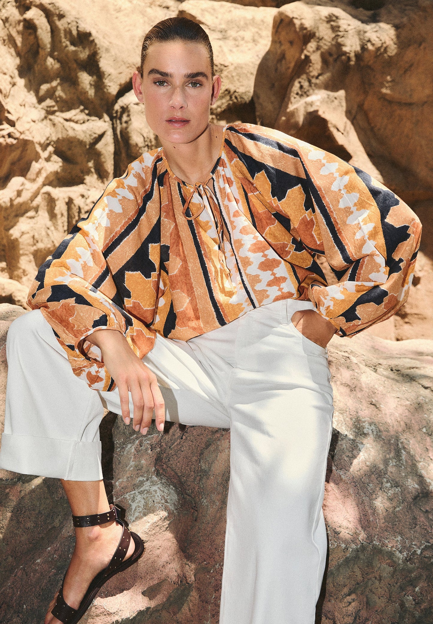 CHEMISE ETHNIQUE BOUFFANTE