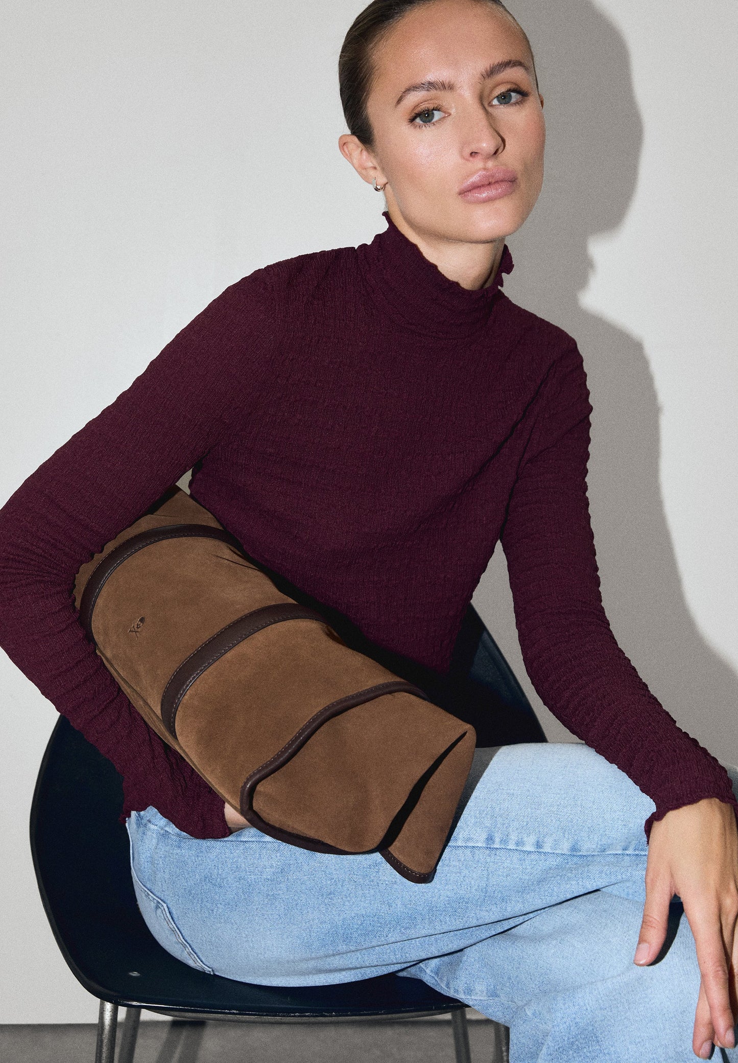 SAC CABAS DAIM CONTRASTE