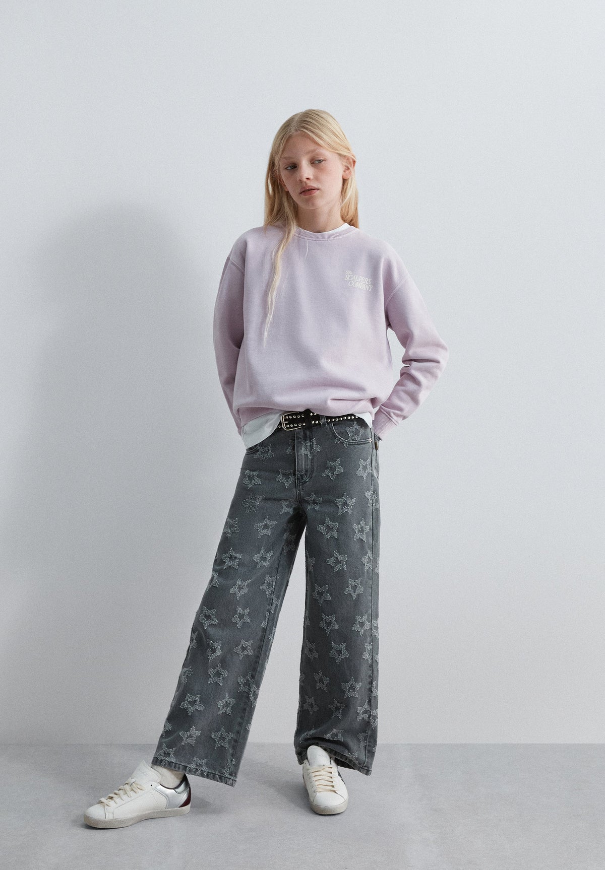CULOTTE-JEANS MIT STERNEN