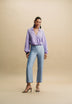 JACQUARD TROUSERS WITH SCALLOPED DETAIL