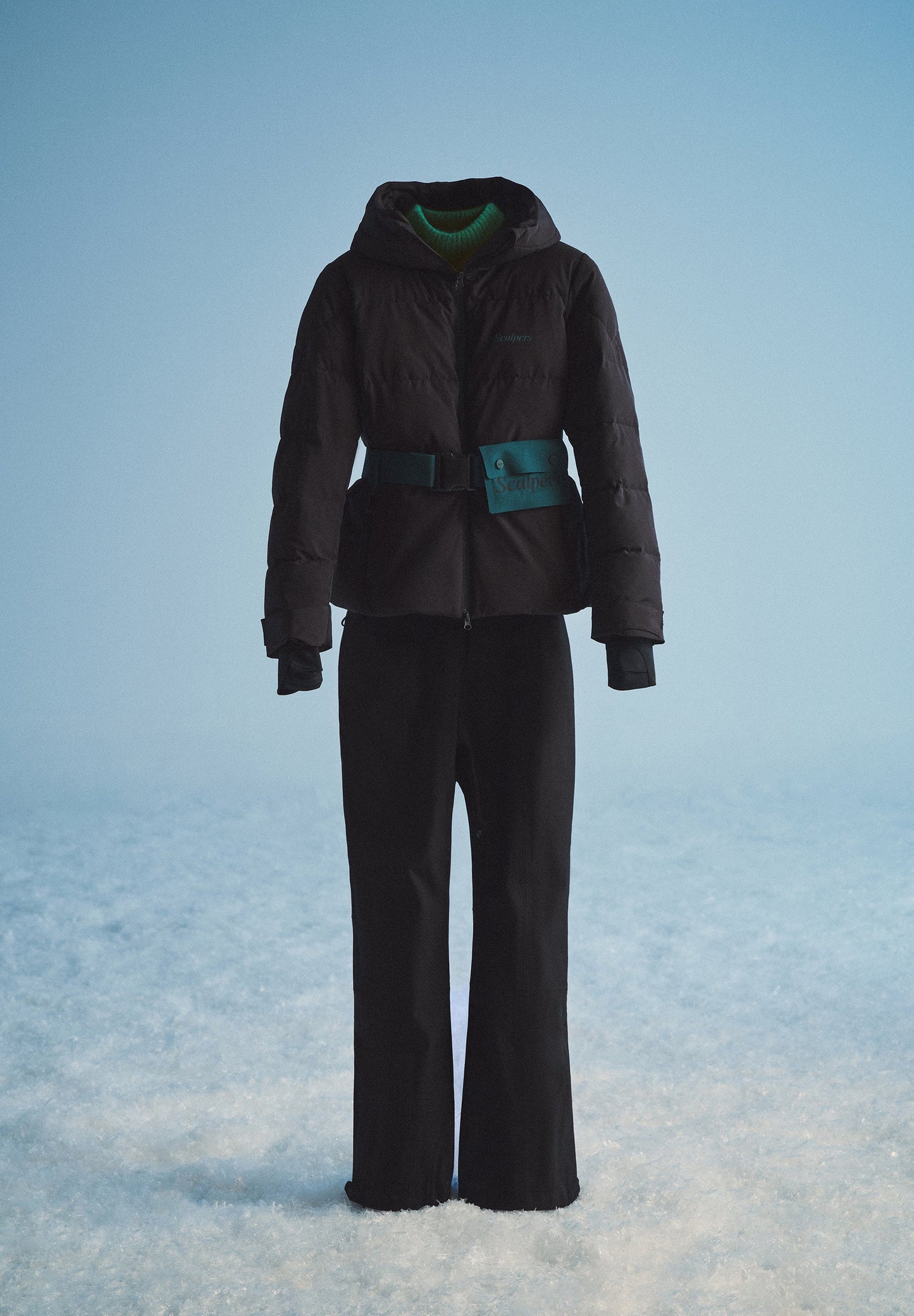 SKIJACKE IM CARDIGAN-STIL MIT GÜRTEL