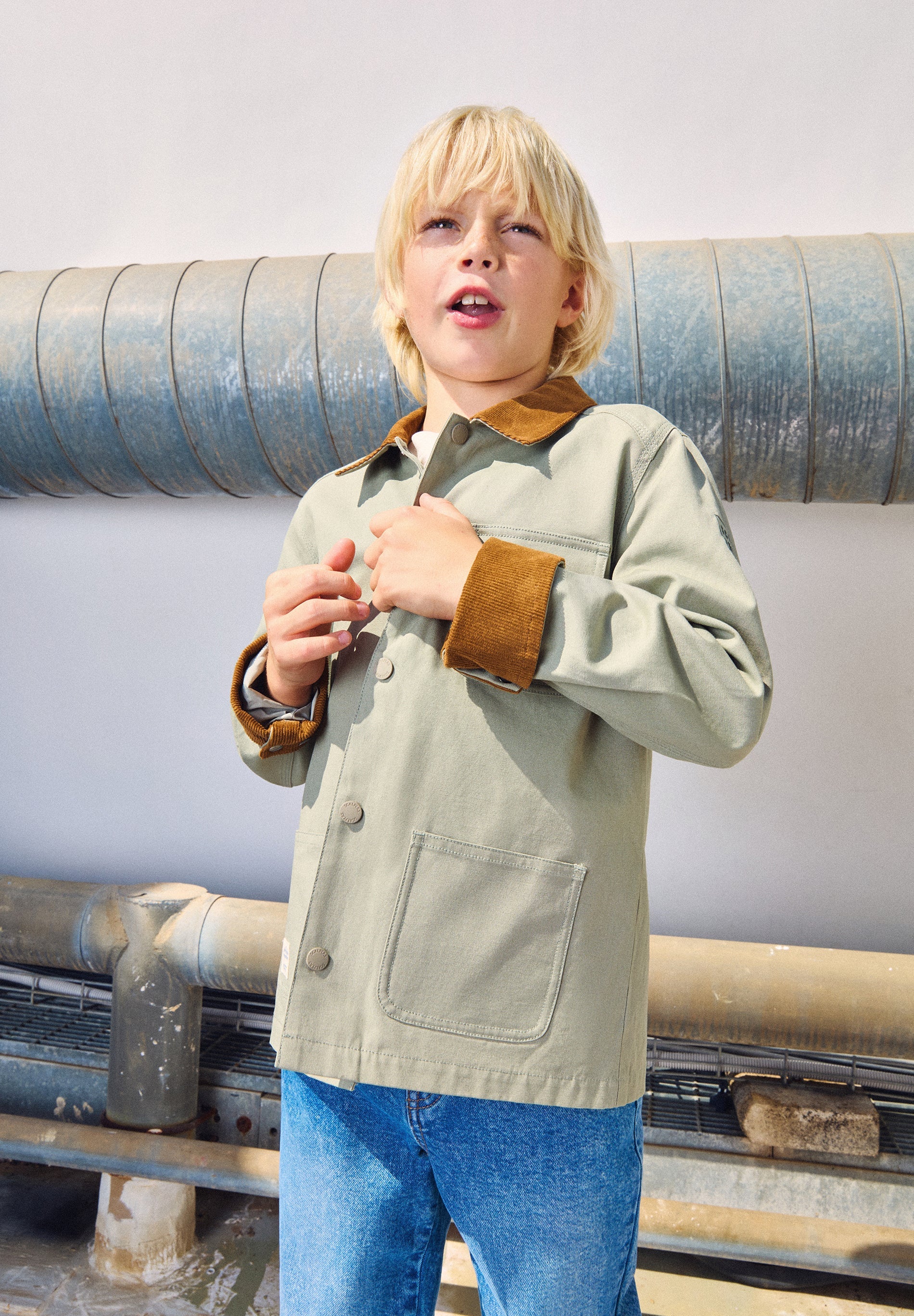 JACKET WITH SHIRT COLLAR