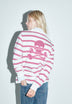 HOODY MIT HALF-ZIP-REISSVERSCHLUSS UND STREIFEN
