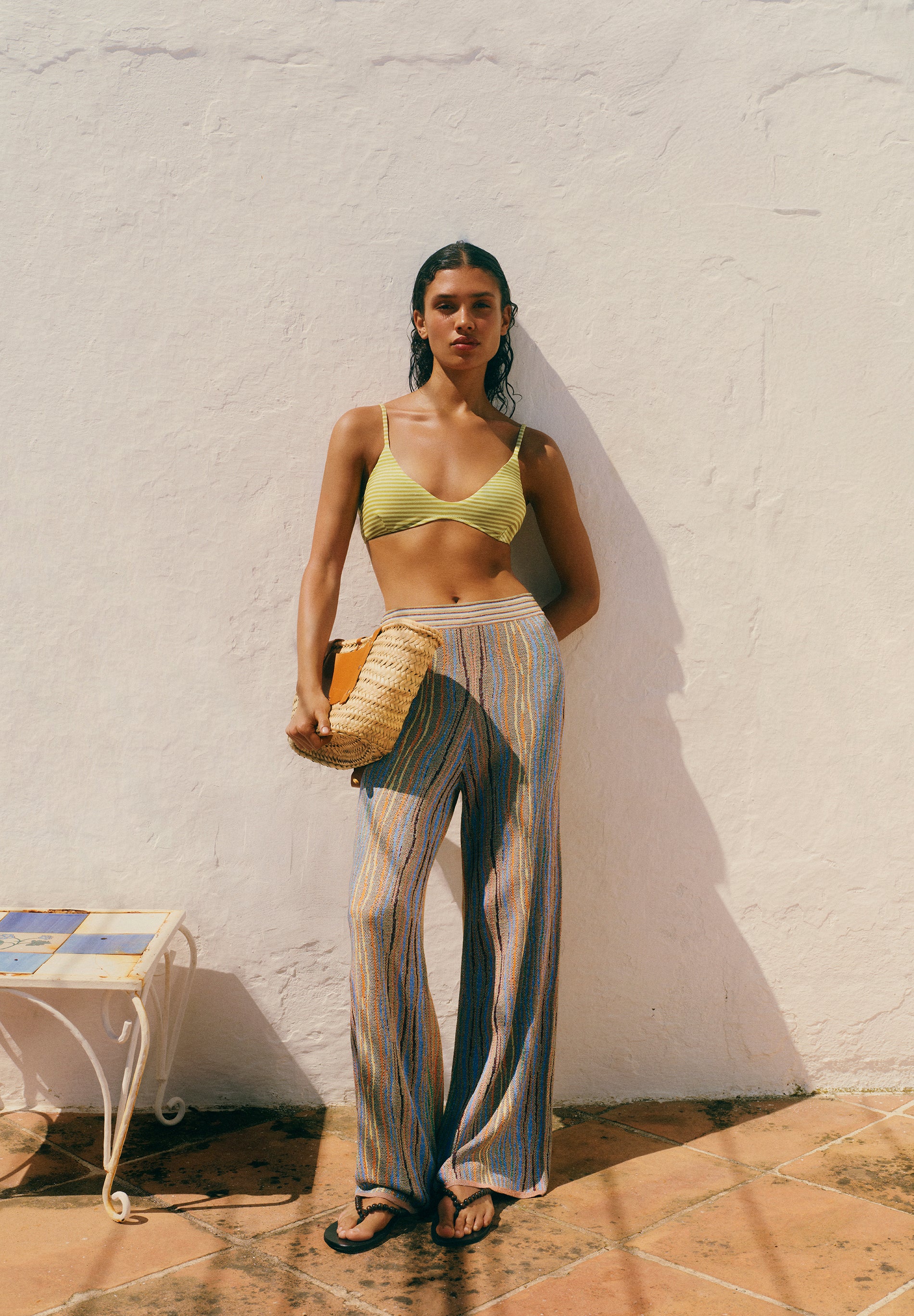 MULTICOLOURED KNIT TROUSERS