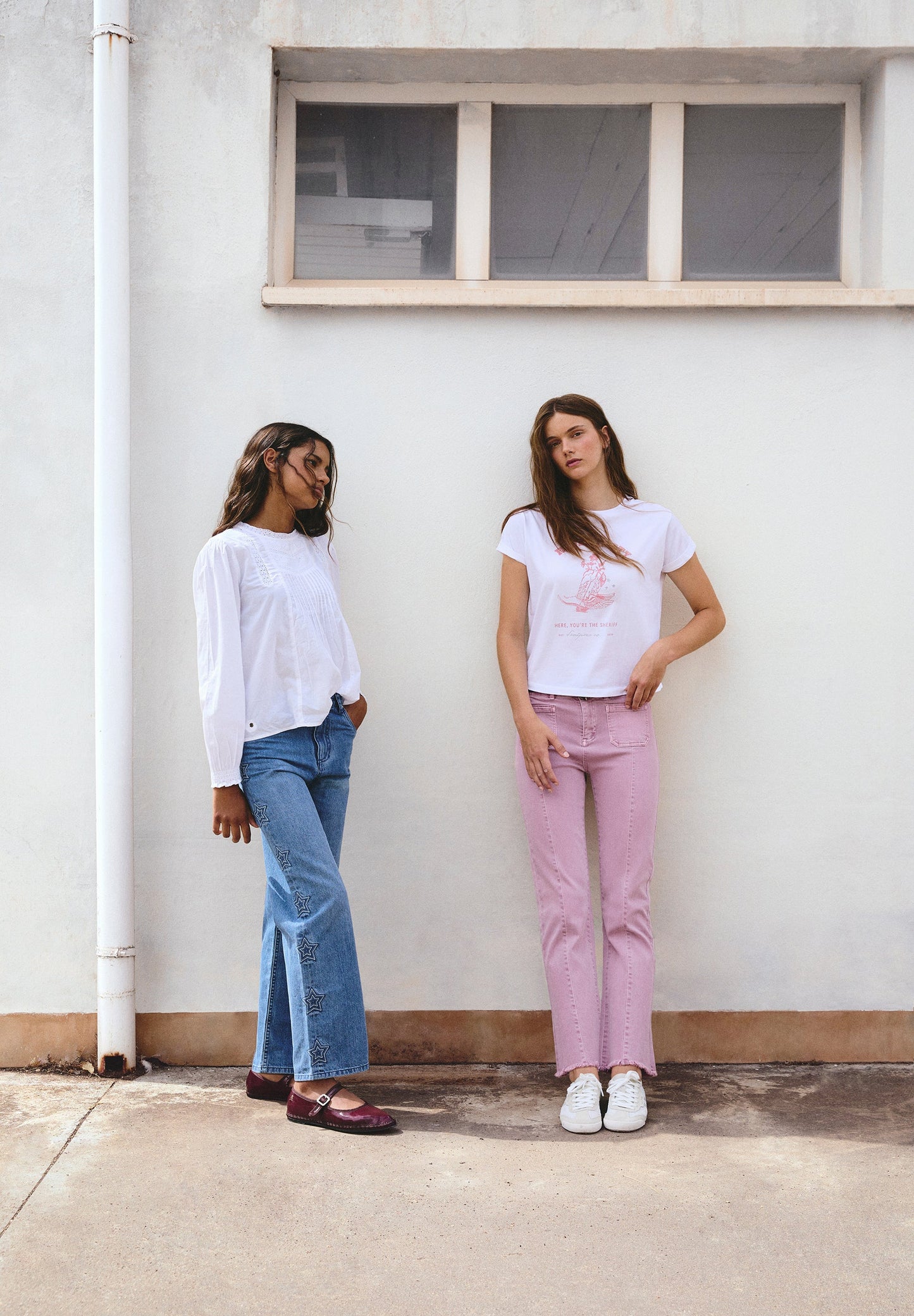 SCWIDE EMB LEG JEANS GIRLS