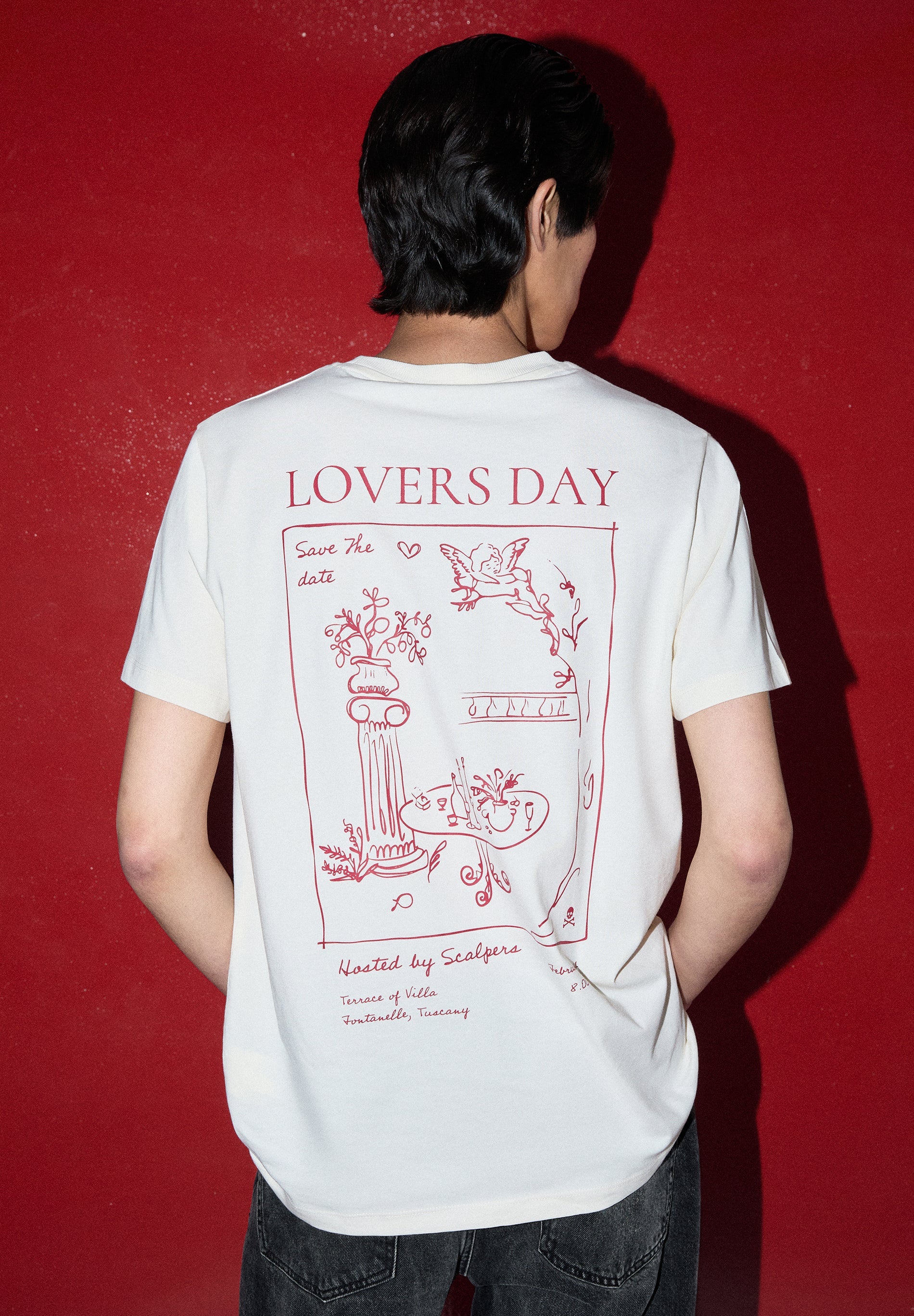 T-SHIRT MIT LOVERS DAY-PRINT