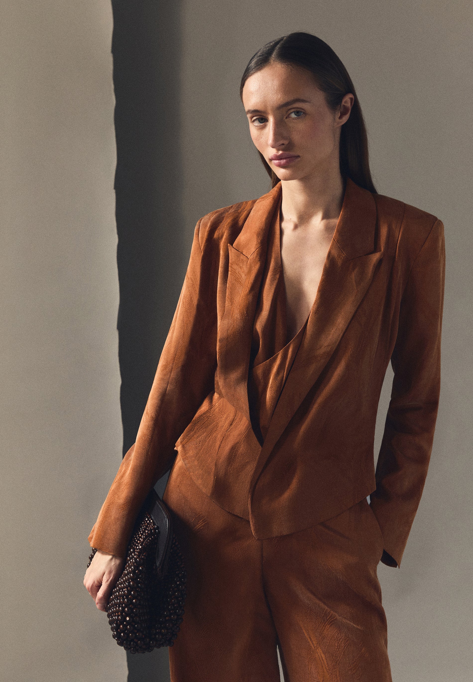 CROPPED JACQUARD BLAZER