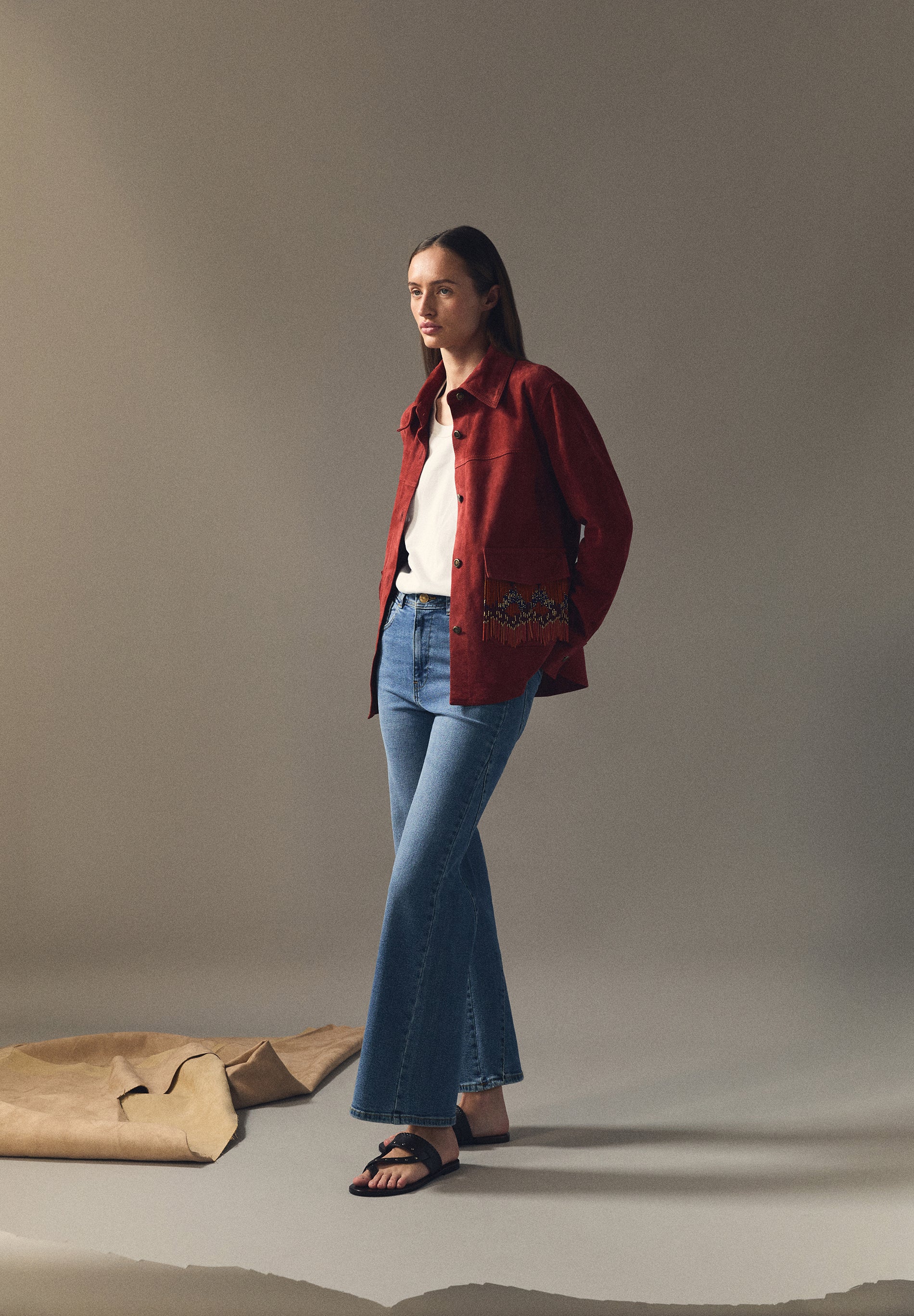 SCHLAG-JEANS IM RELAXED FIT