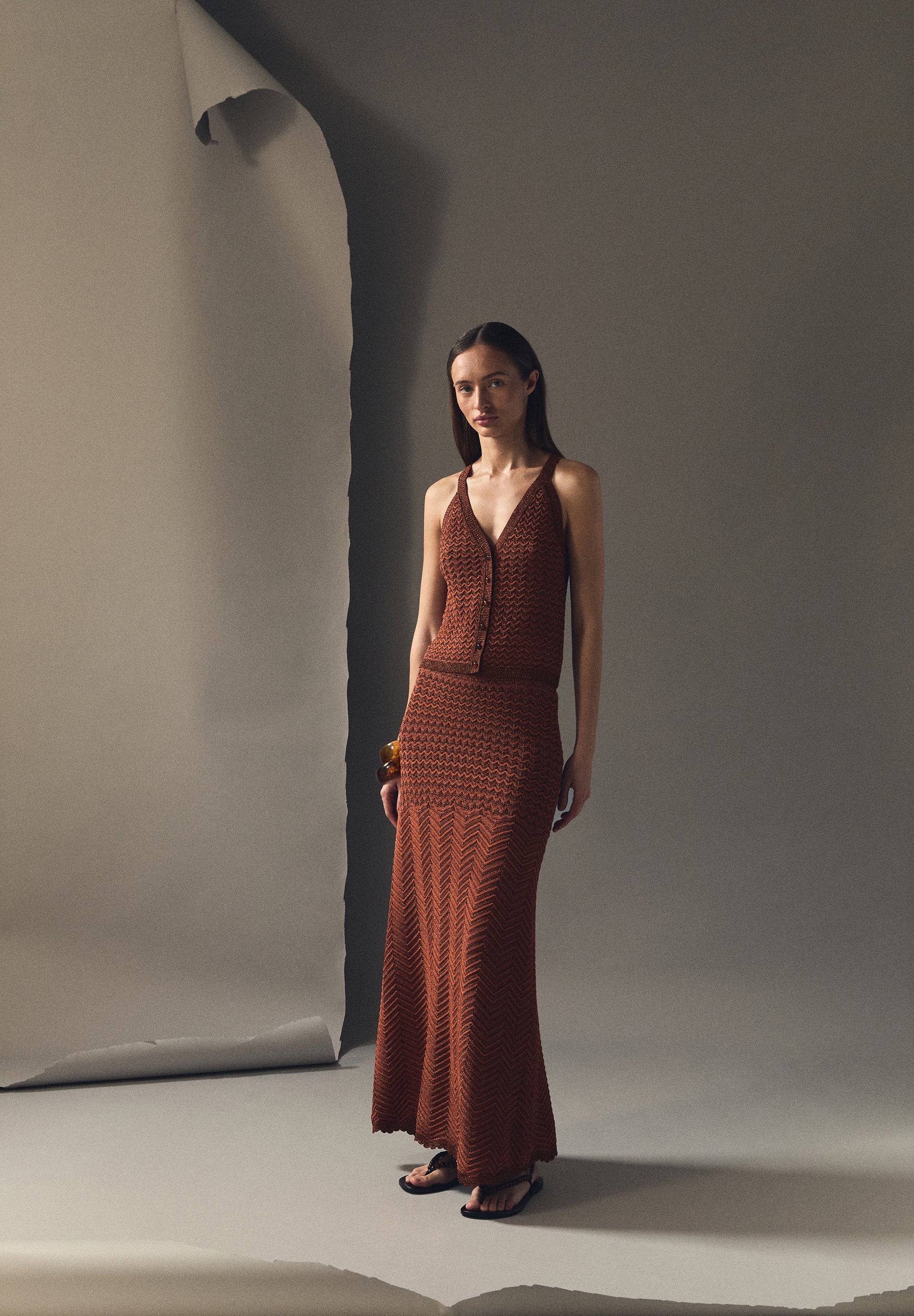 JUPE MAILLE FIL MÉTALLISÉ